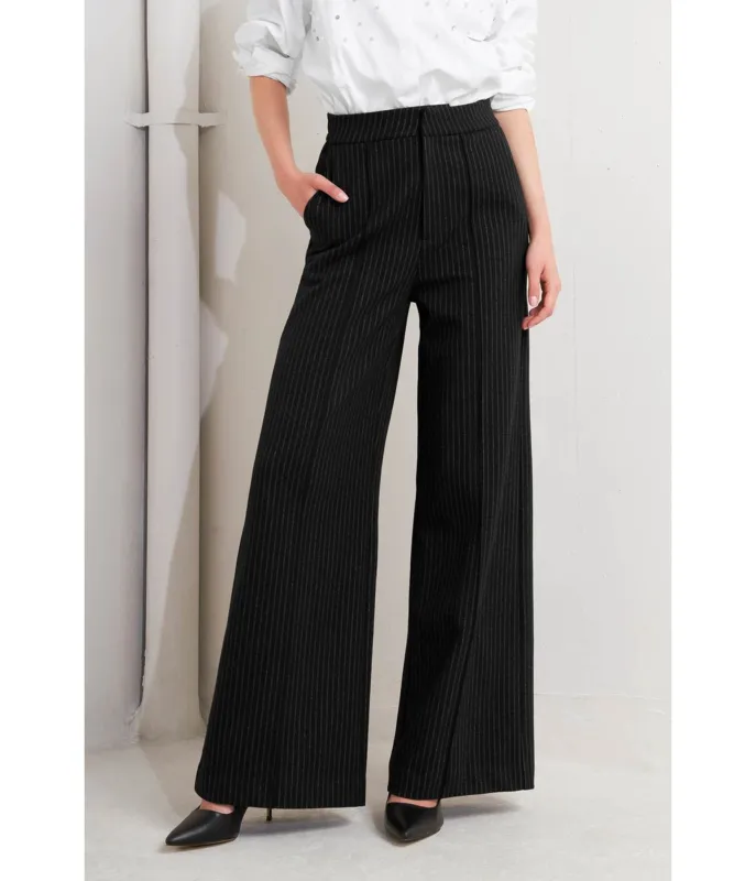 Black & White Pinstripe Pants sold by Unique Vintage