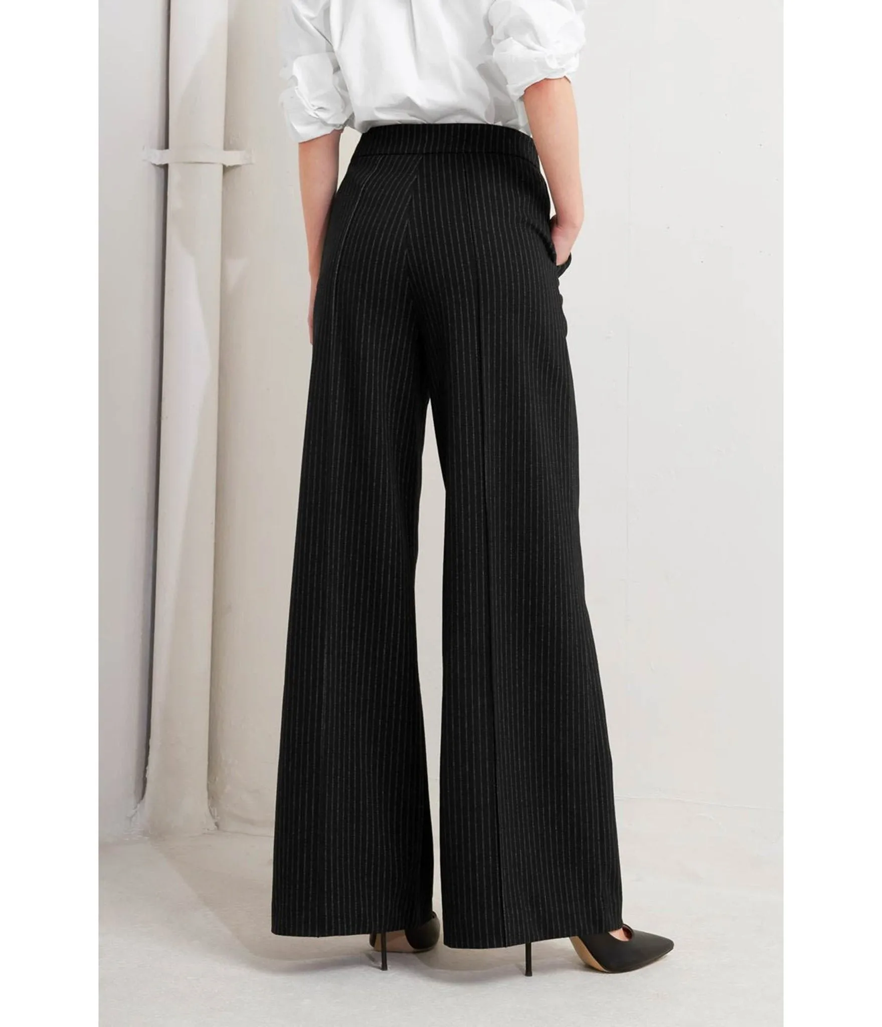 Black & White Pinstripe Pants sold by Unique Vintage product image thumbnail 2
