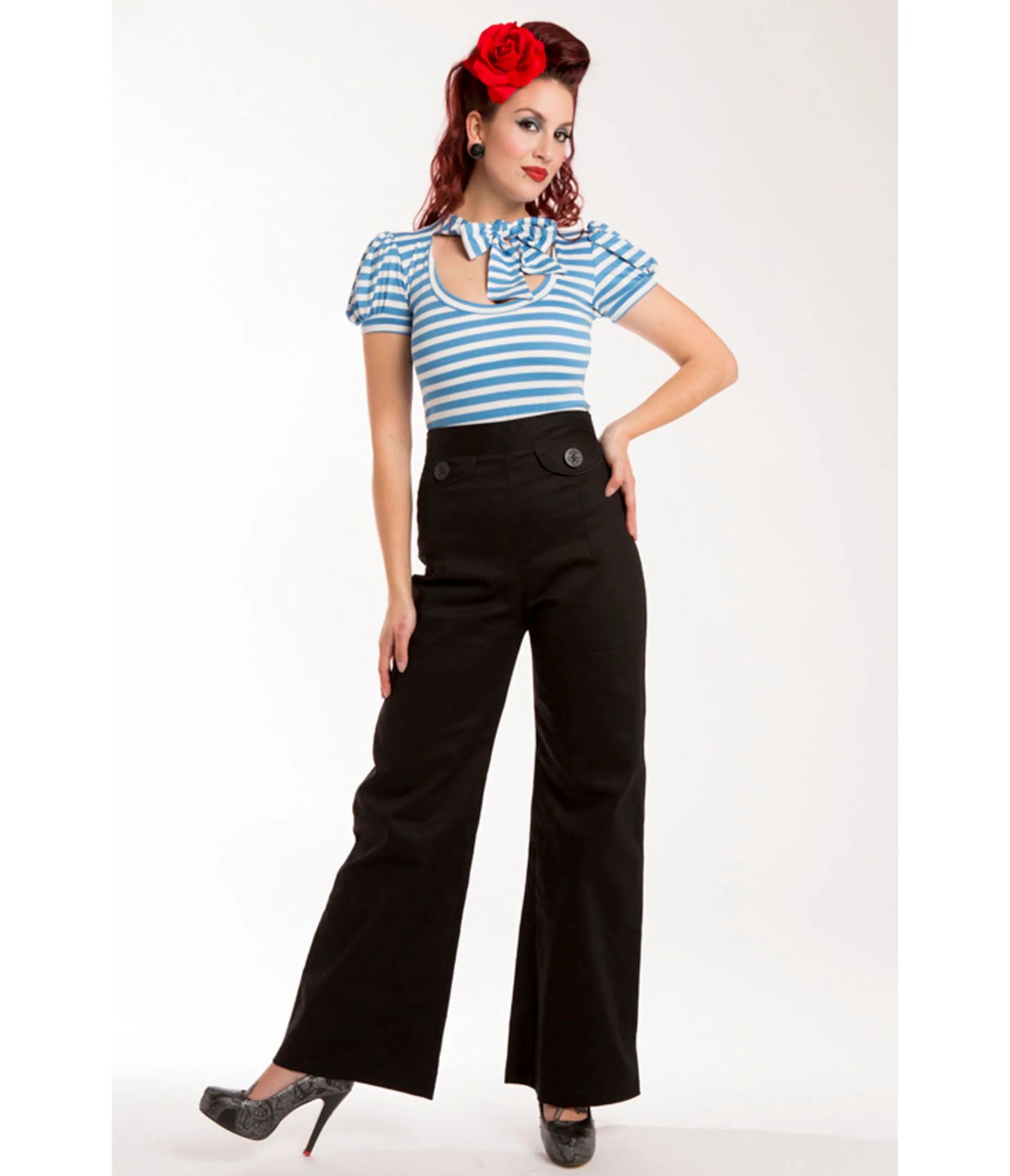 Bonsai Kitten Black Sailor Pants sold by Unique Vintage product image thumbnail 4