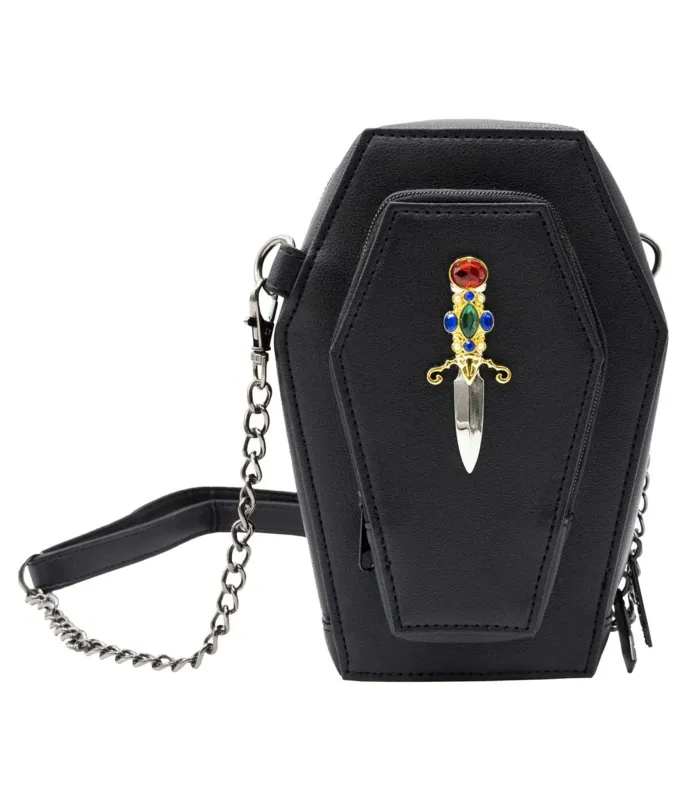 Elvira Dagger Coffin Mini Crossbody Purse sold by Unique Vintage