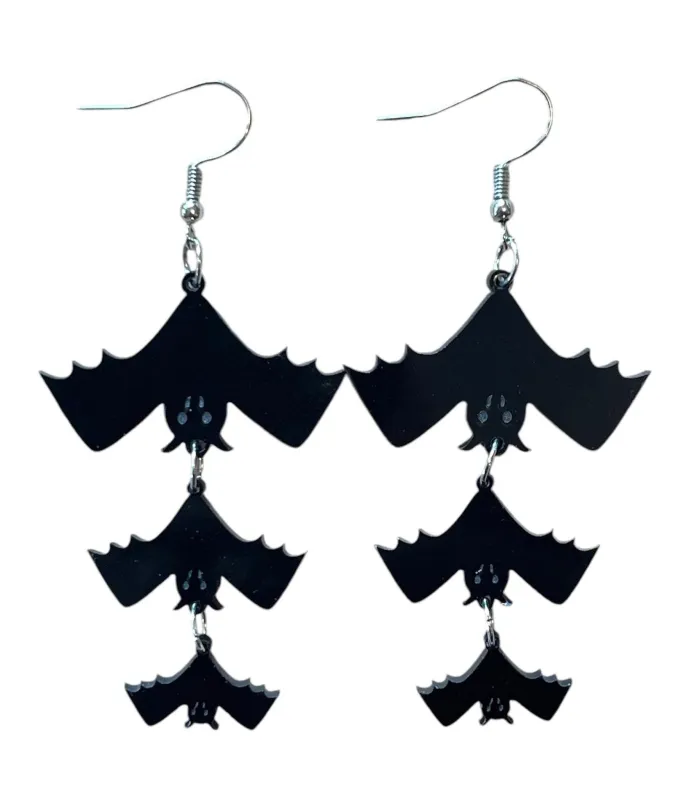 Hanging Bat Earrings sold by Unique Vintage