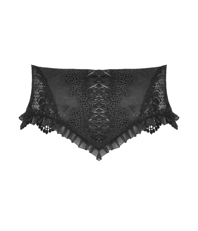 Black Lace Corset Belt sold by Unique Vintage