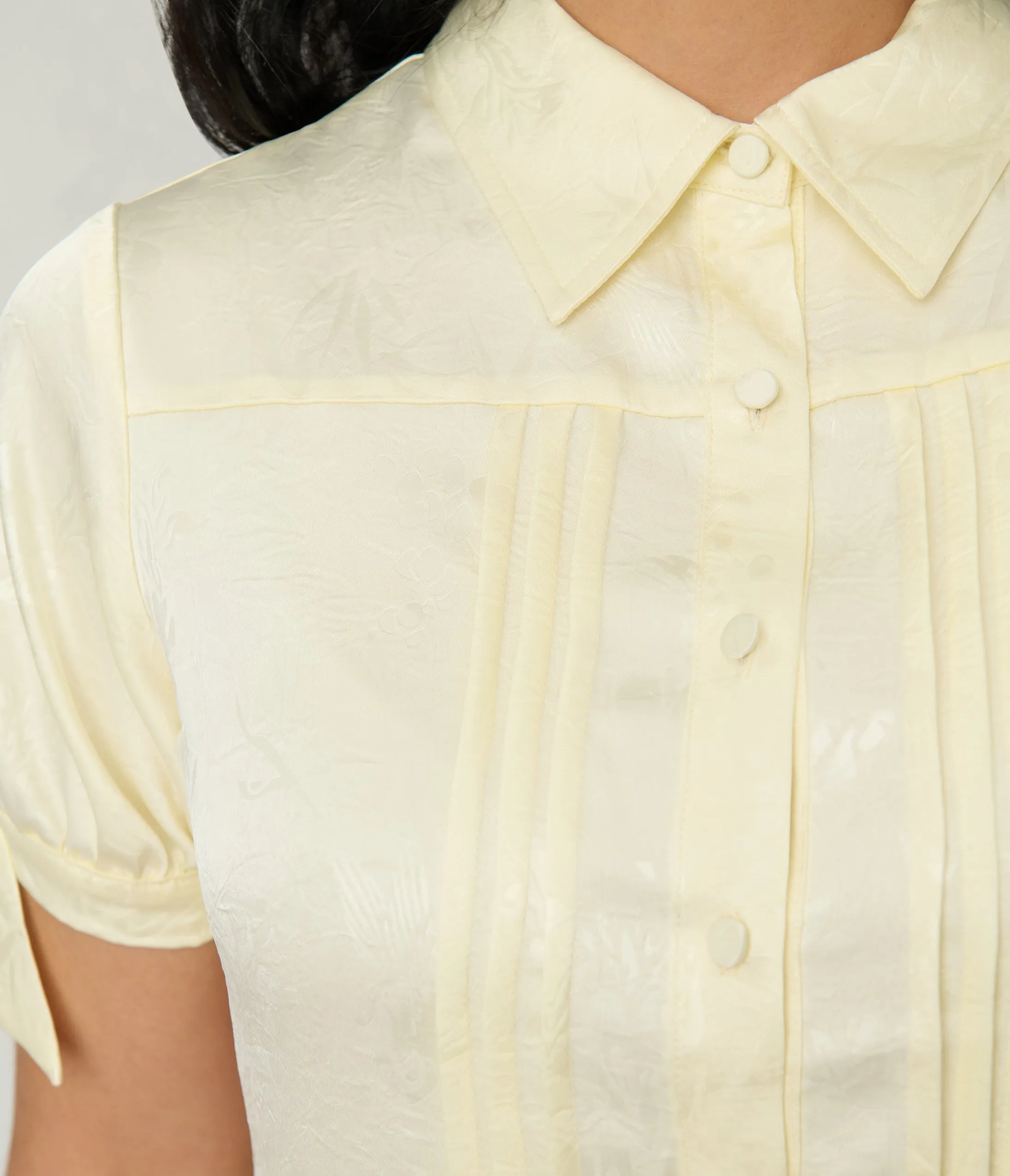 Unique Vintage Ivory Jacquard Colvin Blouse sold by Unique Vintage product image thumbnail 4