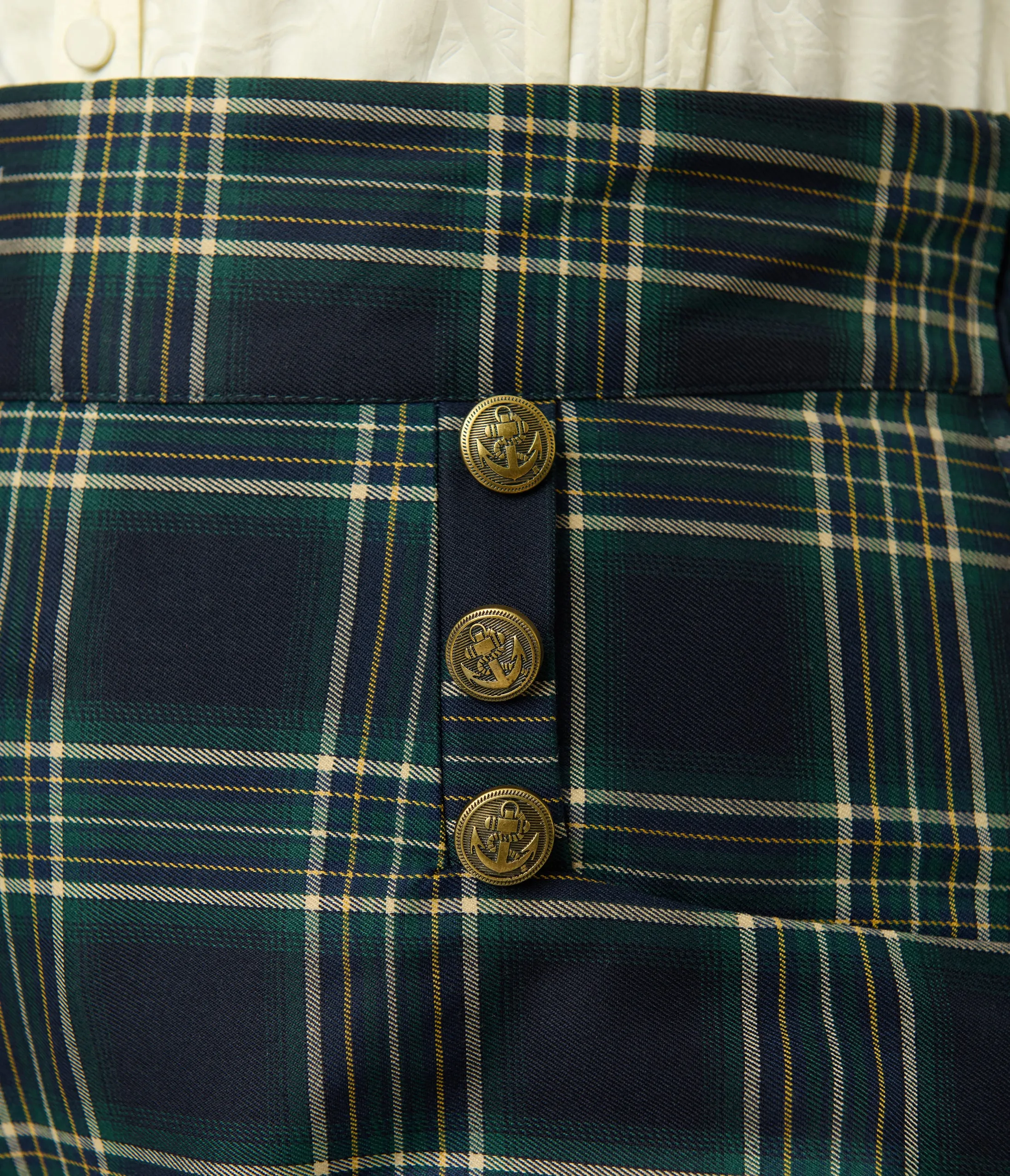 Unique Vintage Plus Size Green Plaid High Waist Sailor Ginger Pants sold by Unique Vintage product image thumbnail 5