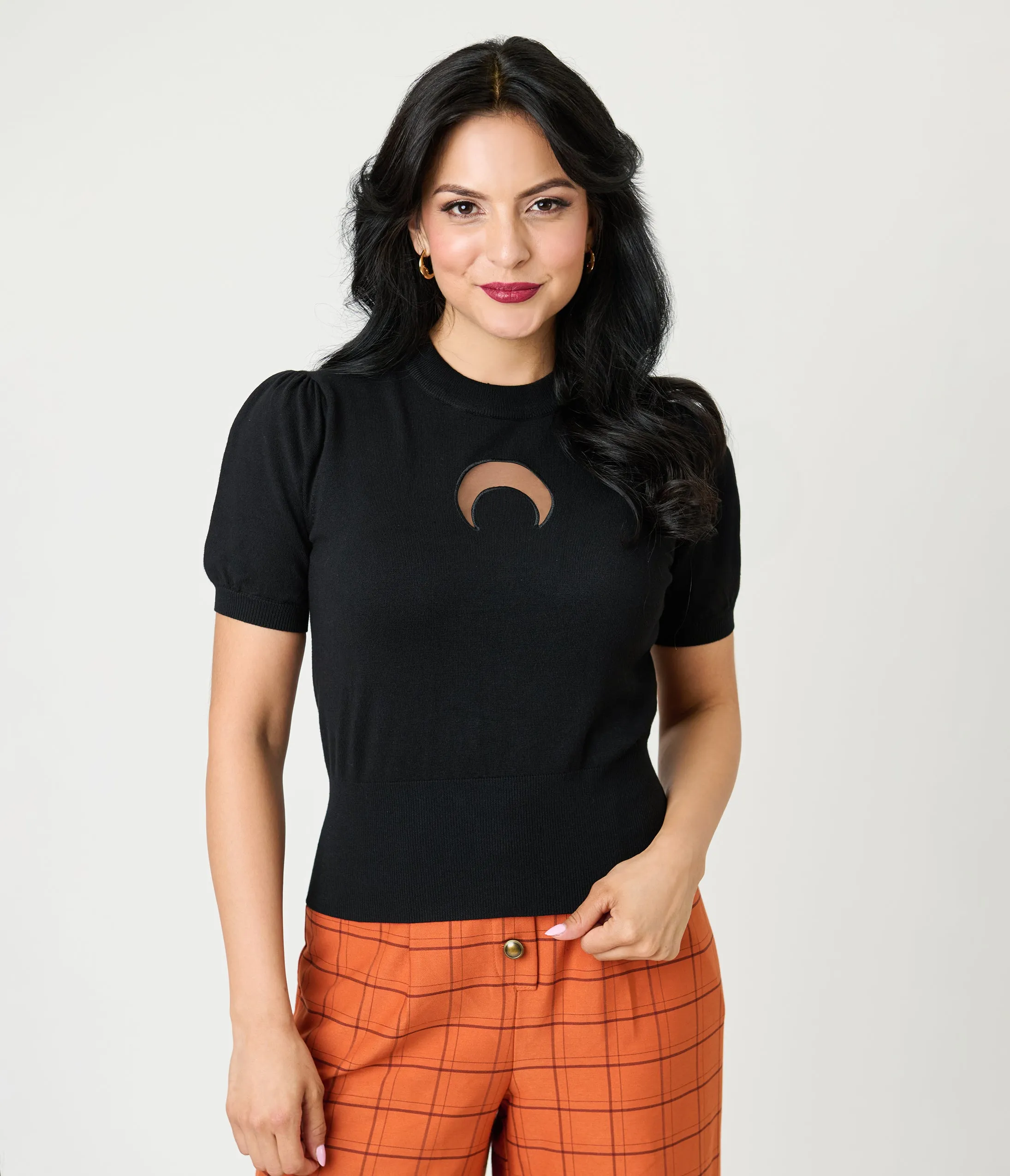 Smak Parlour Black Moon Cutout Sweater sold by Unique Vintage product image thumbnail 3