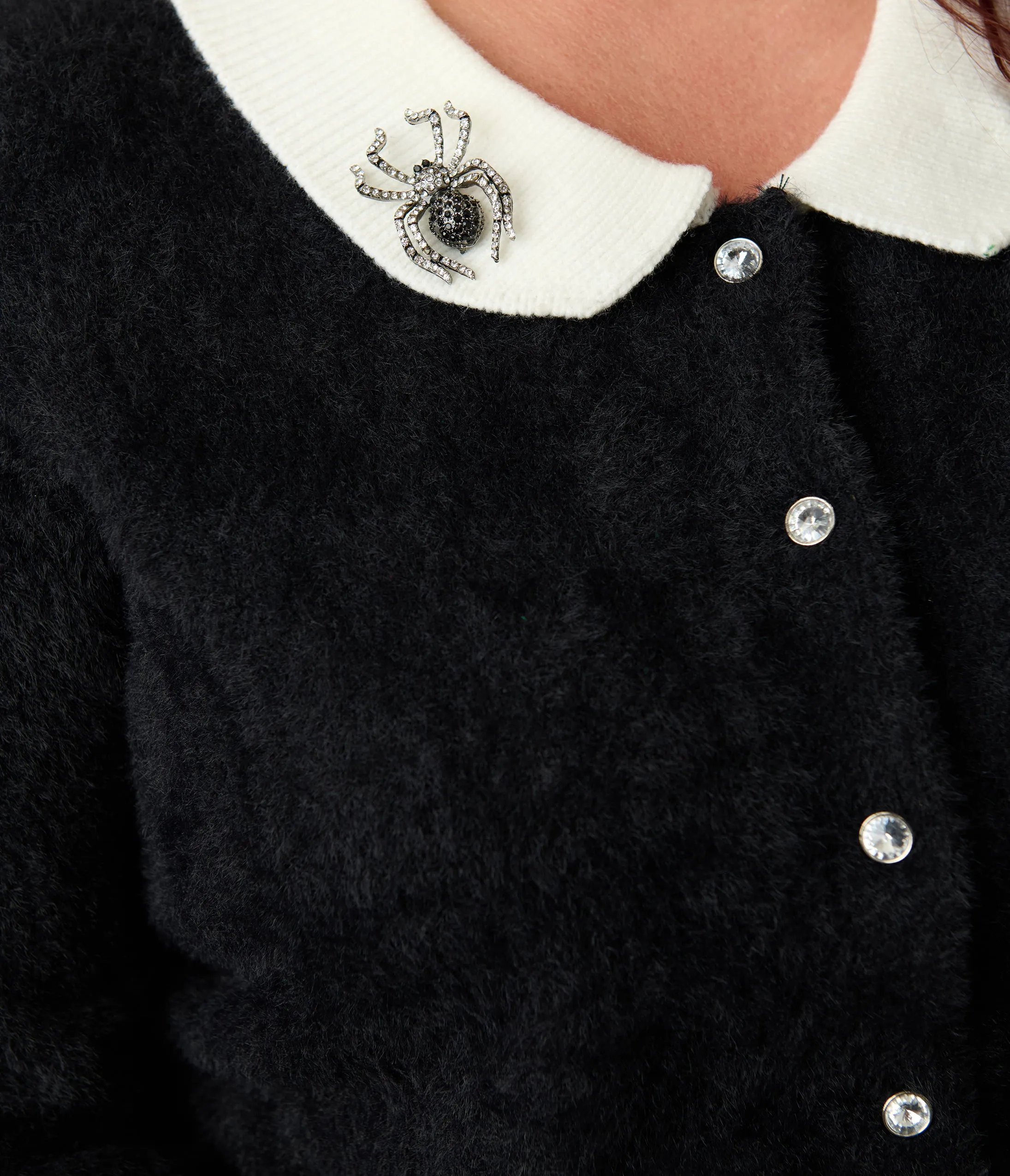 Unique Vintage Plus Size Black Spider Pin Cardigan sold by Unique Vintage product image thumbnail 5