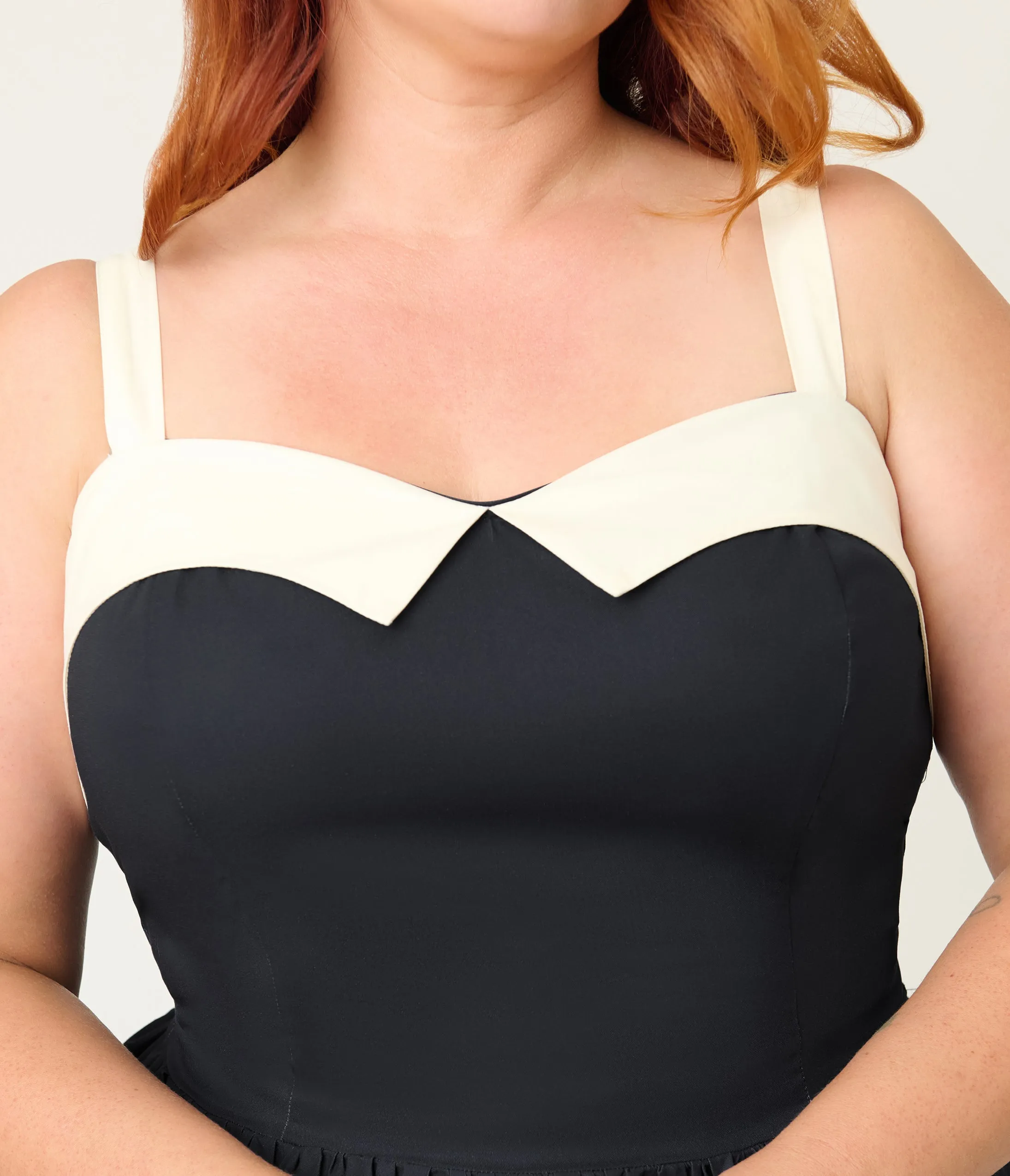 Unique Vintage Plus Size Halloween Diamond Border Print Cotton Rachel Swing Dress sold by Unique Vintage product image thumbnail 4