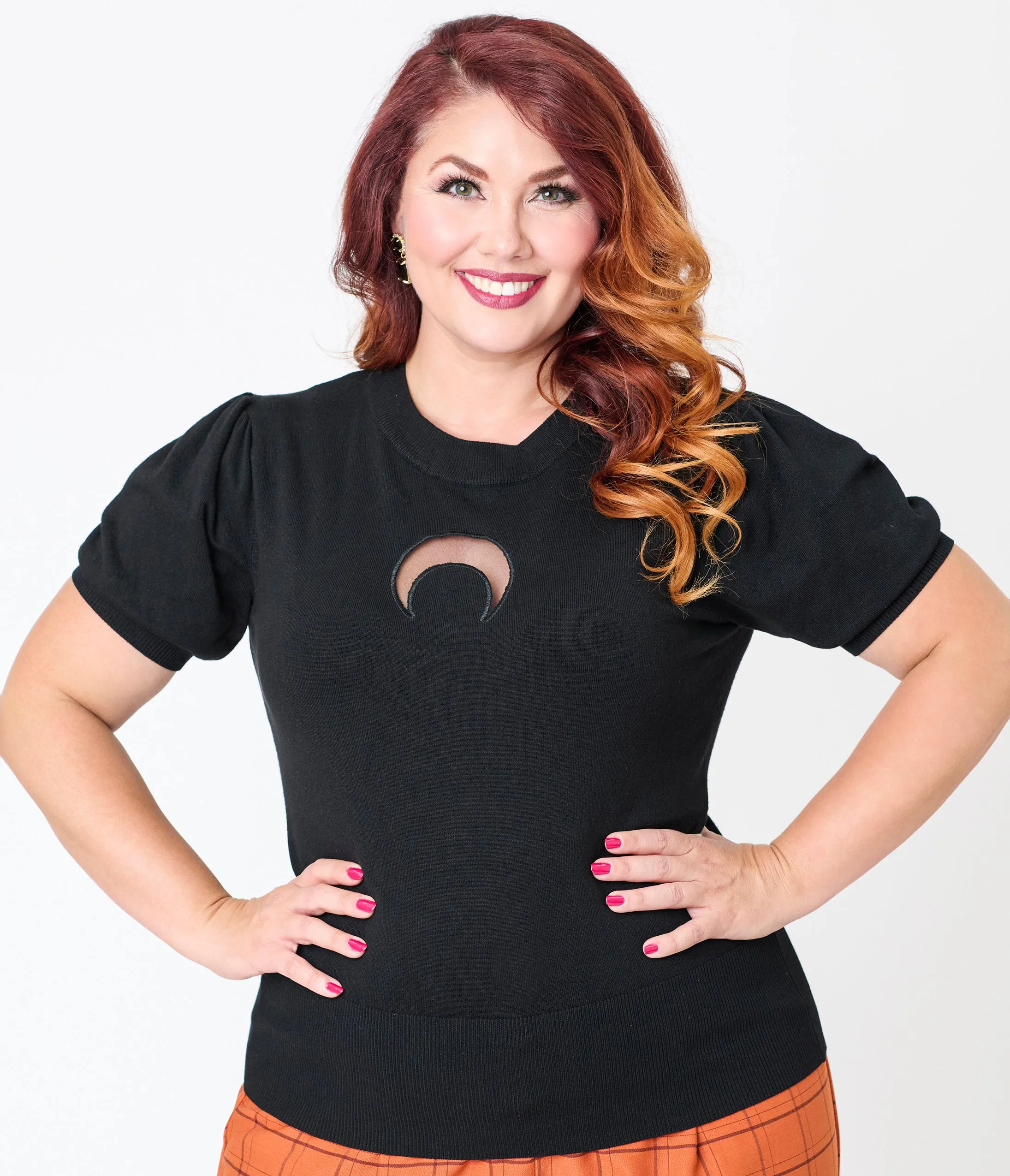 Smak Parlour Plus Size Black Moon Cutout Sweater sold by Unique Vintage product image thumbnail 3