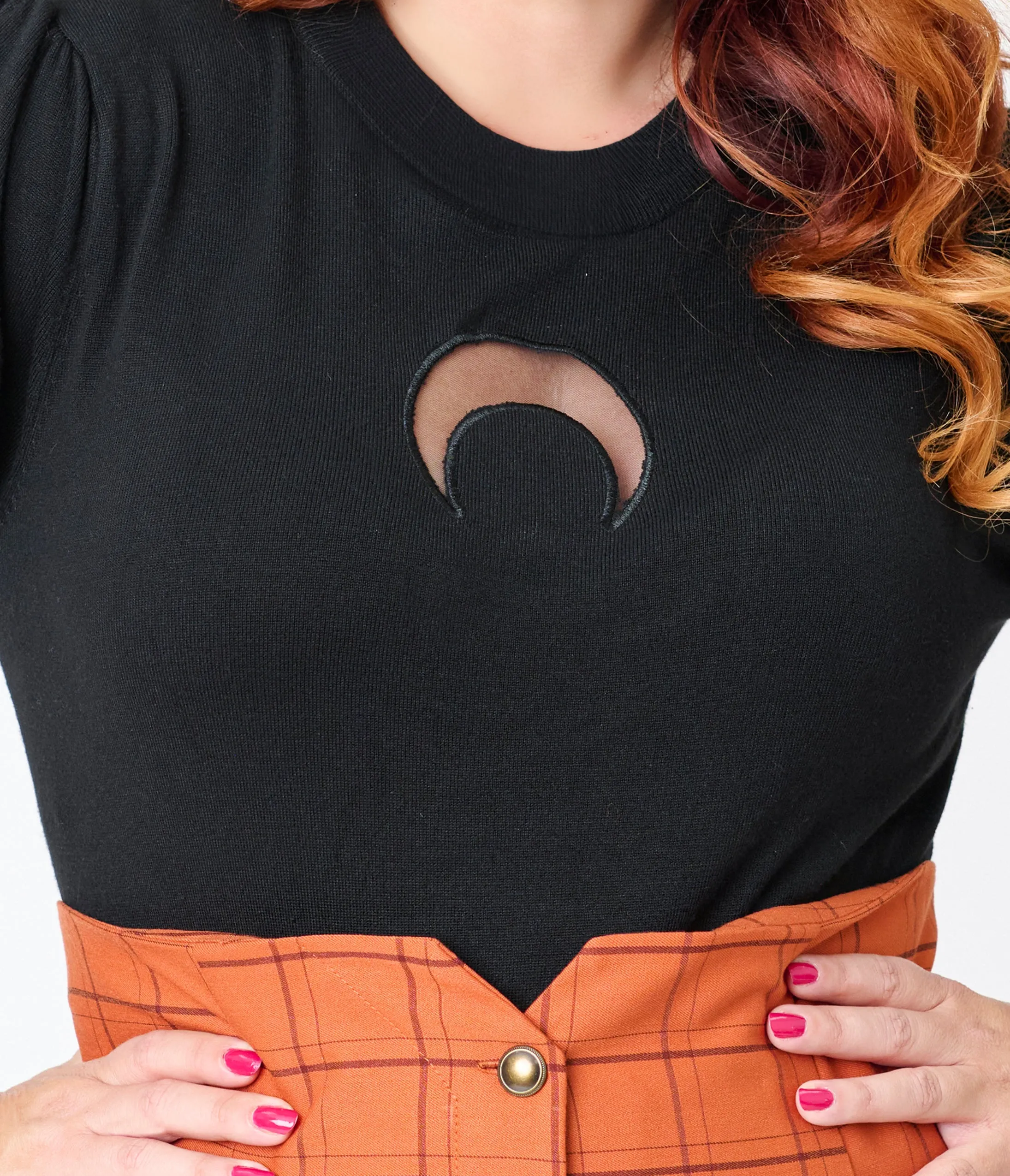 Smak Parlour Plus Size Black Moon Cutout Sweater sold by Unique Vintage product image thumbnail 5