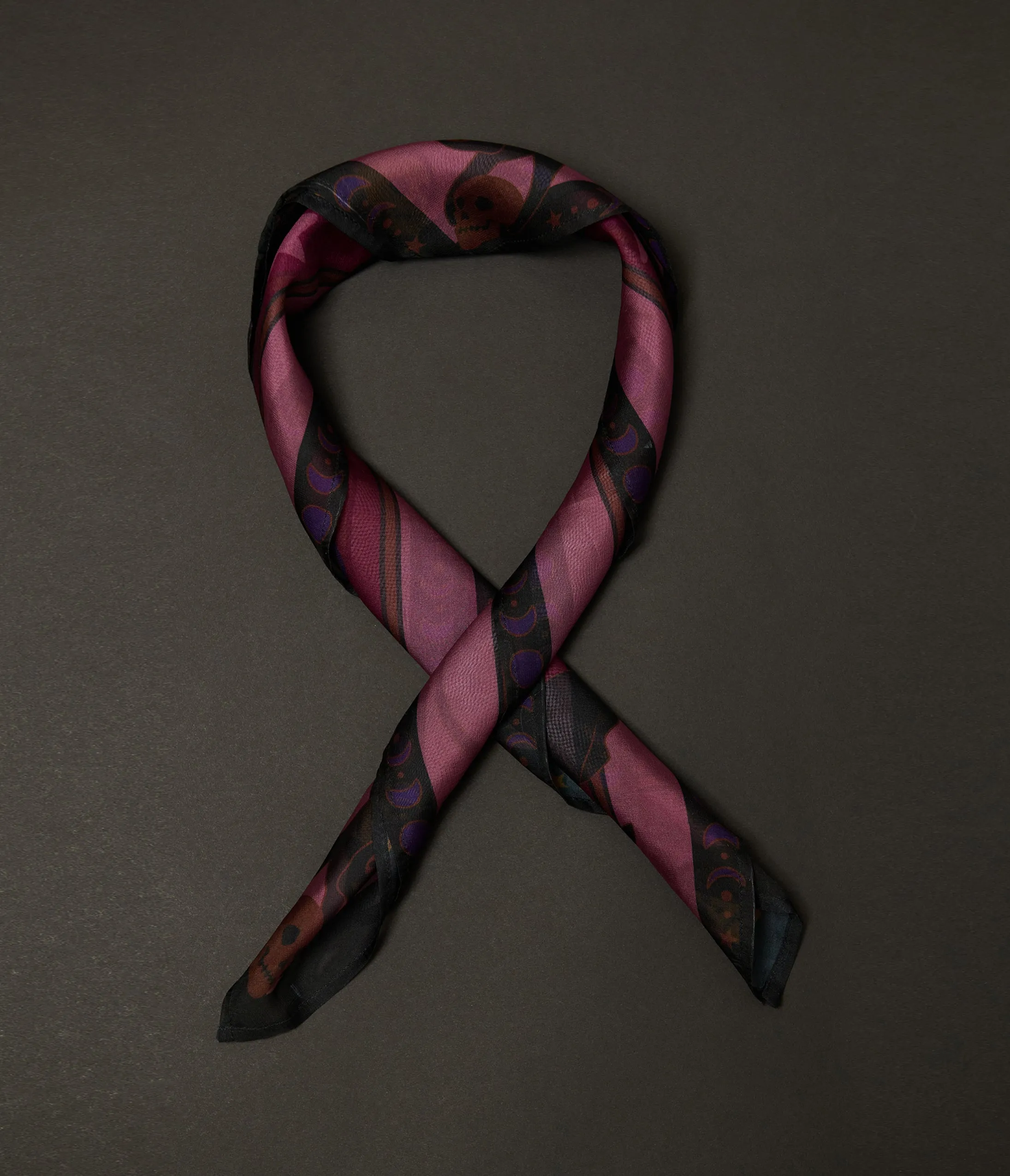 Unique Vintage Purple & Black Mystical Icons Hair Scarf sold by Unique Vintage product image thumbnail 2