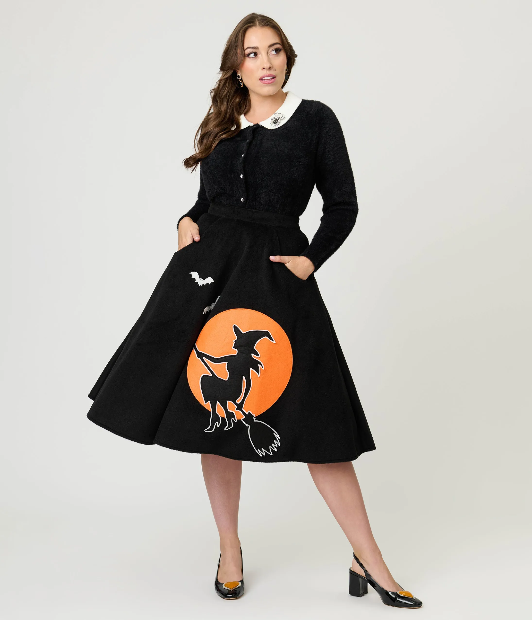 Unique Vintage Black Spider Pin Cardigan sold by Unique Vintage product image thumbnail 3