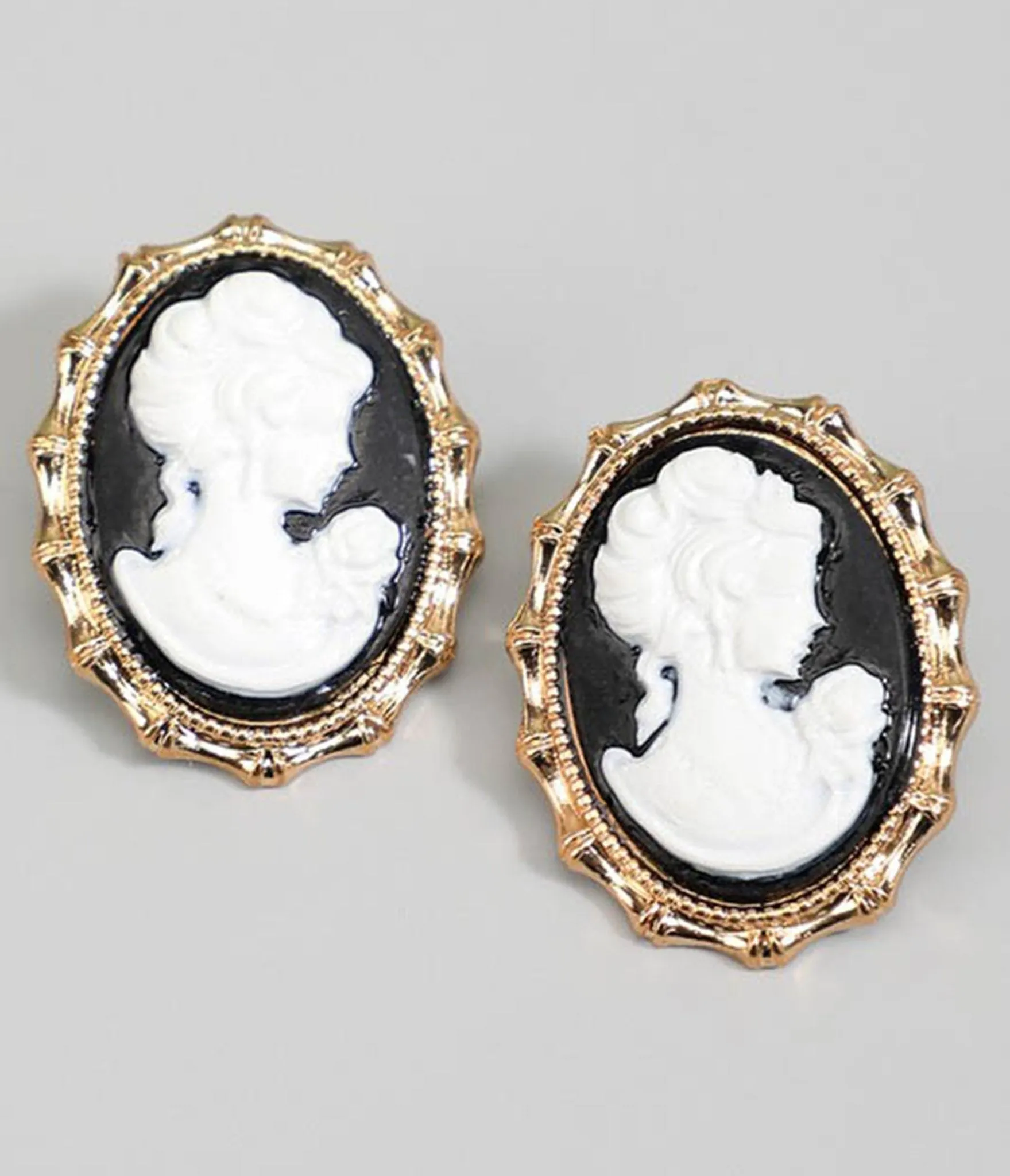 Victorian Silhouette Drop Earrings sold by Unique Vintage