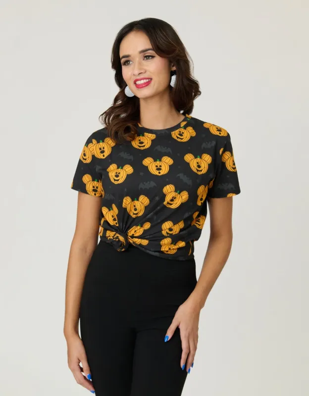 Cakeworthy Mickey Pumpkin Unisex Graphic Tee sold by Unique Vintage