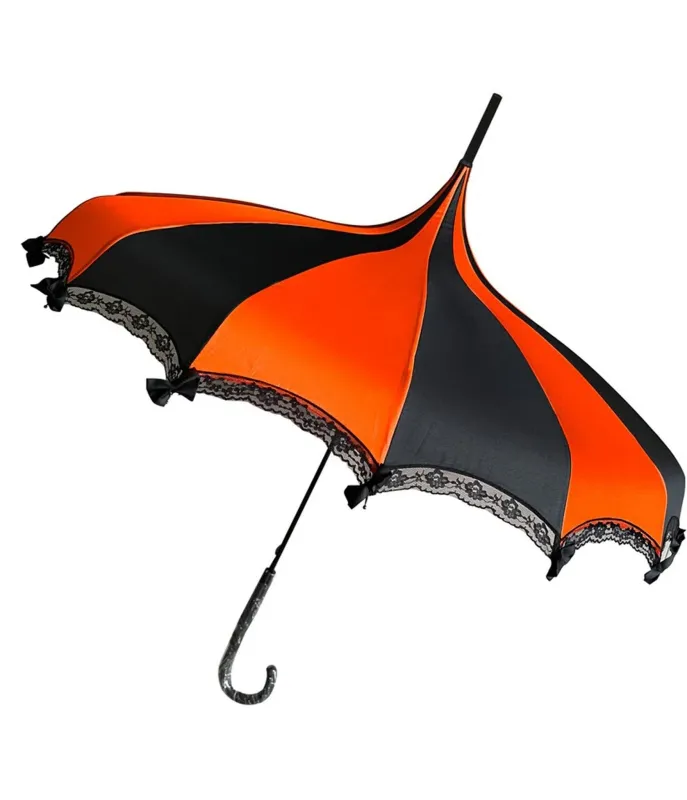 Orange Lace and Bows Umbrella sold by Unique Vintage