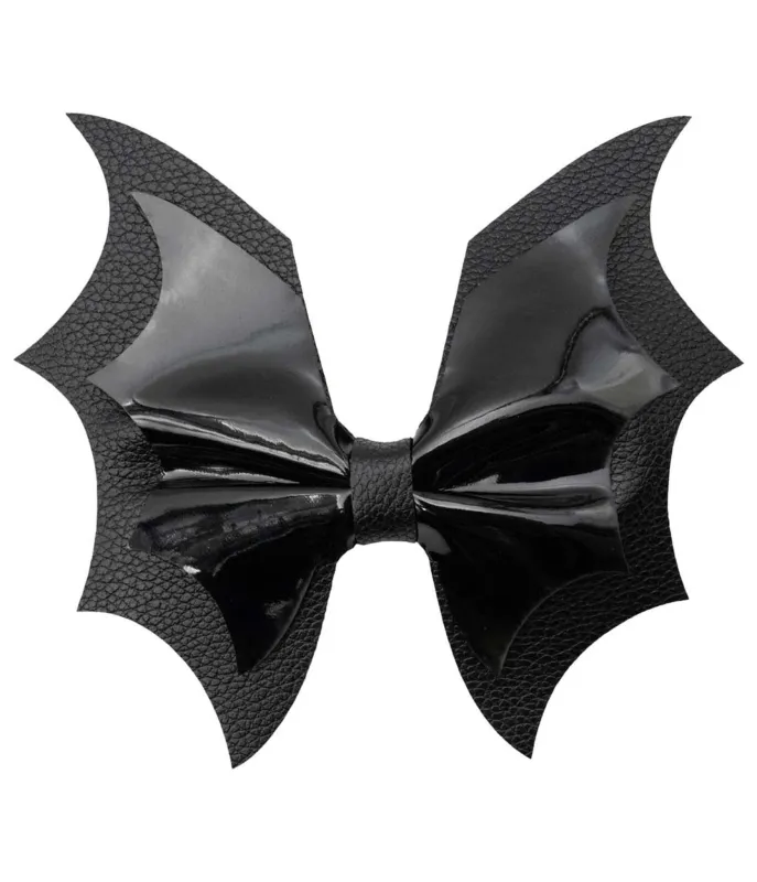 Black Bat Wing Bow Hair Clip sold by Unique Vintage