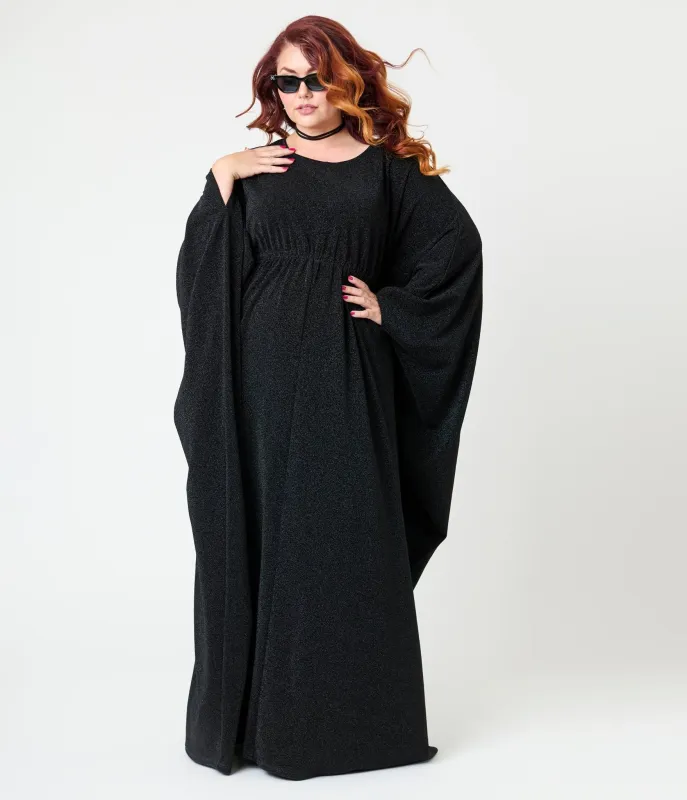 Smak Parlour Black Batwing Caftan sold by Unique Vintage