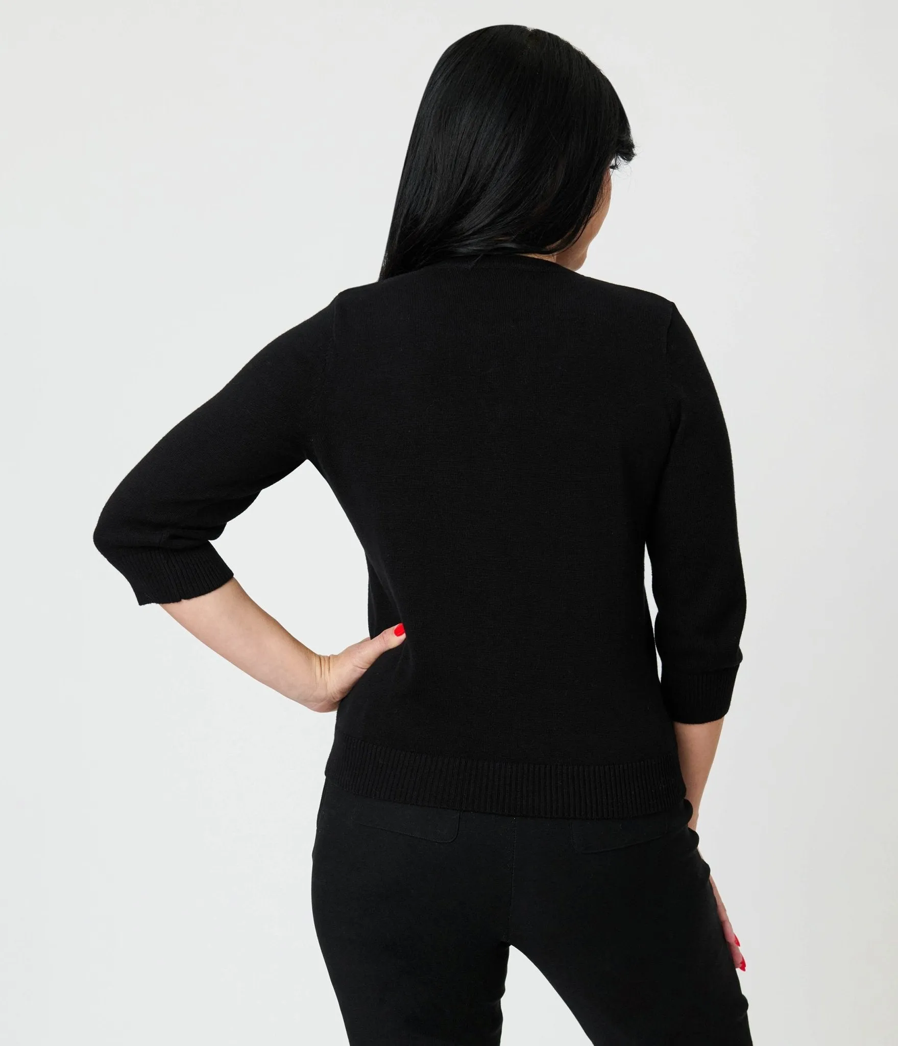 Royal Monk Black Spiderweb Cotton Cardigan sold by Unique Vintage product image thumbnail 2