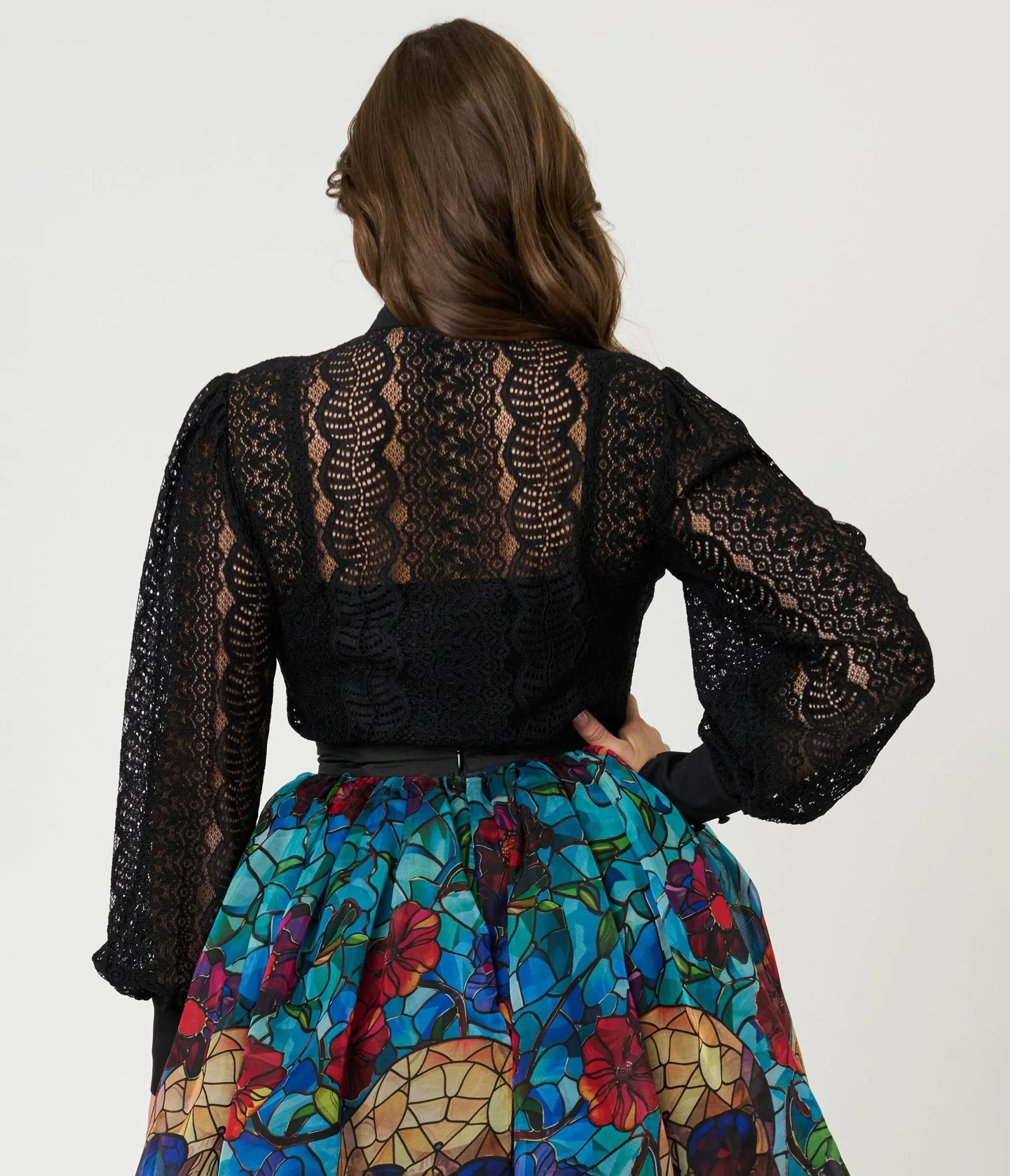 Unique Vintage Black Lace Gwen Blouse sold by Unique Vintage product image thumbnail 2