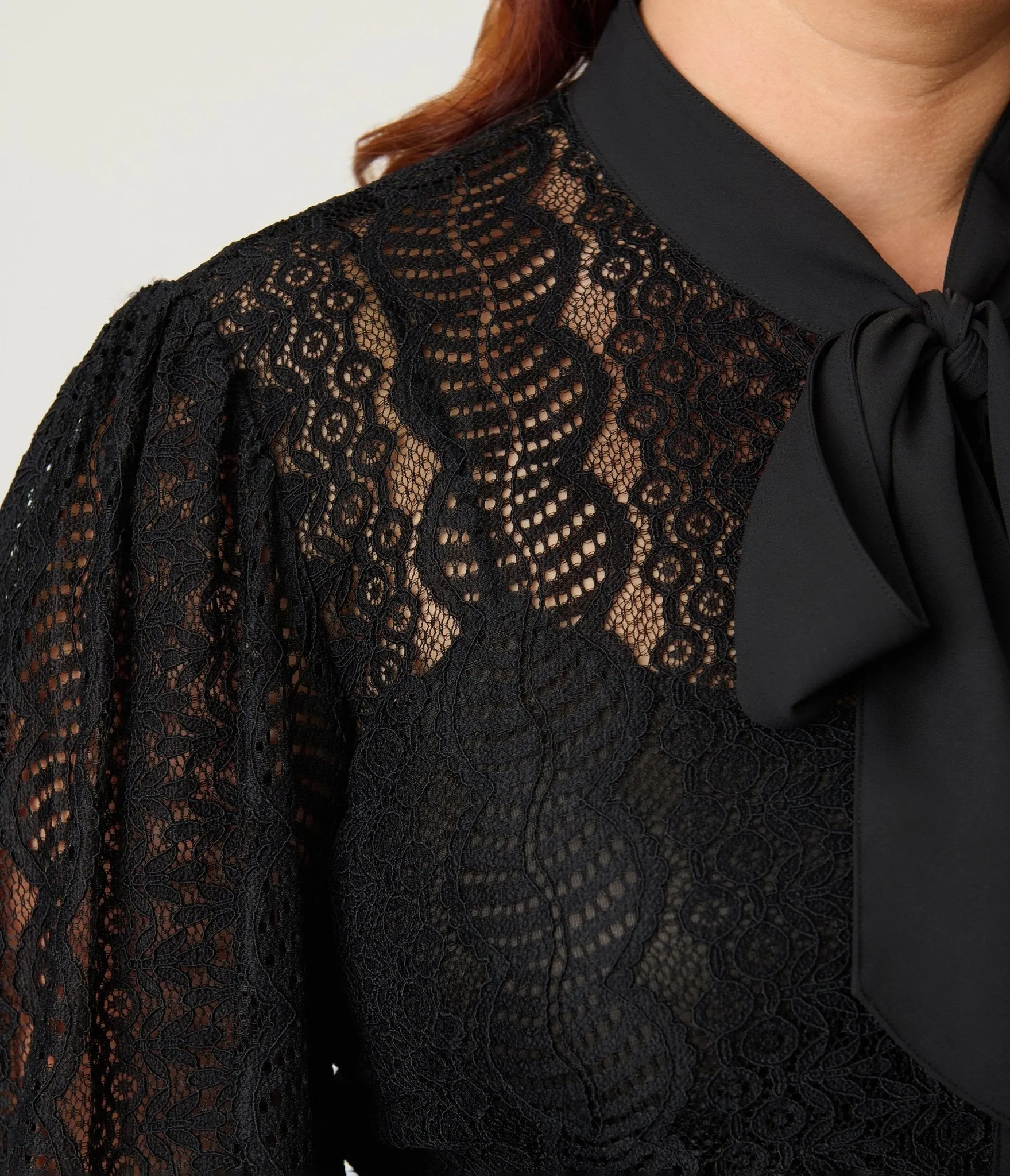 Unique Vintage Plus Size Black Lace Gwen Blouse sold by Unique Vintage product image thumbnail 5