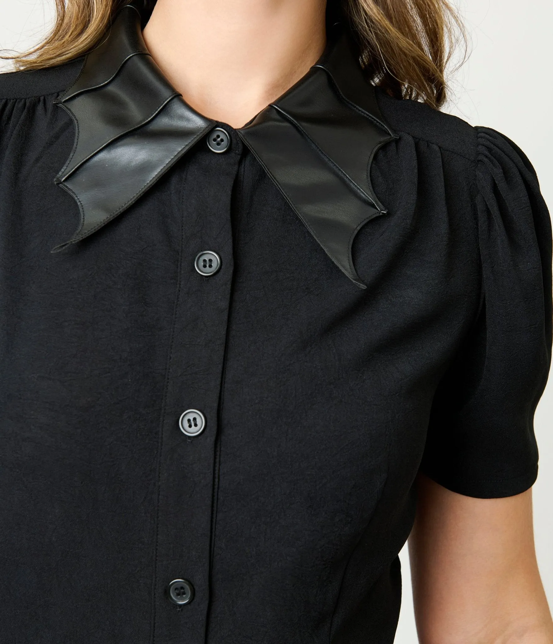 Unique Vintage Black Bat Collar Blouse sold by Unique Vintage product image thumbnail 5