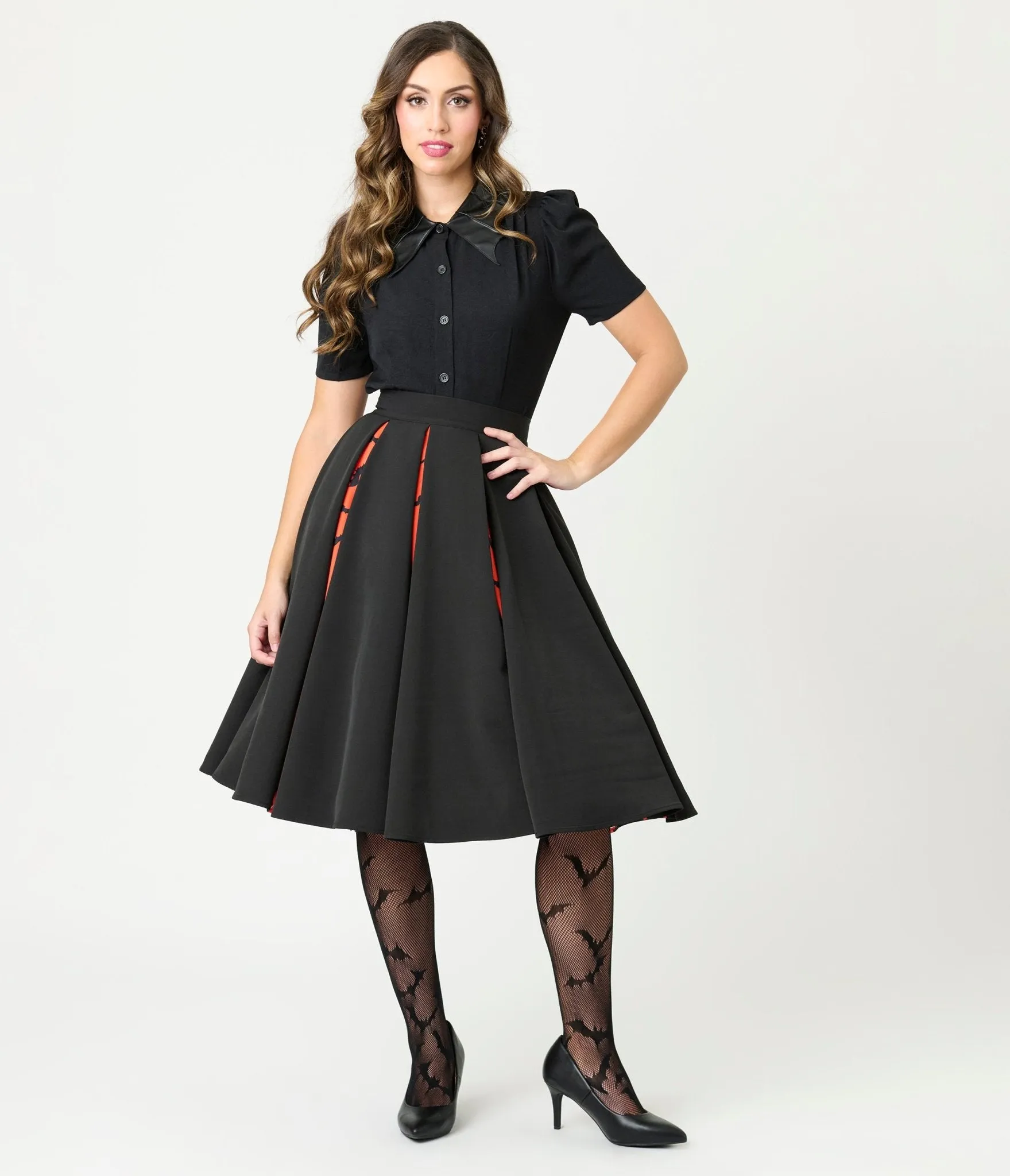 Unique Vintage Black Bat Collar Blouse sold by Unique Vintage product image thumbnail 4