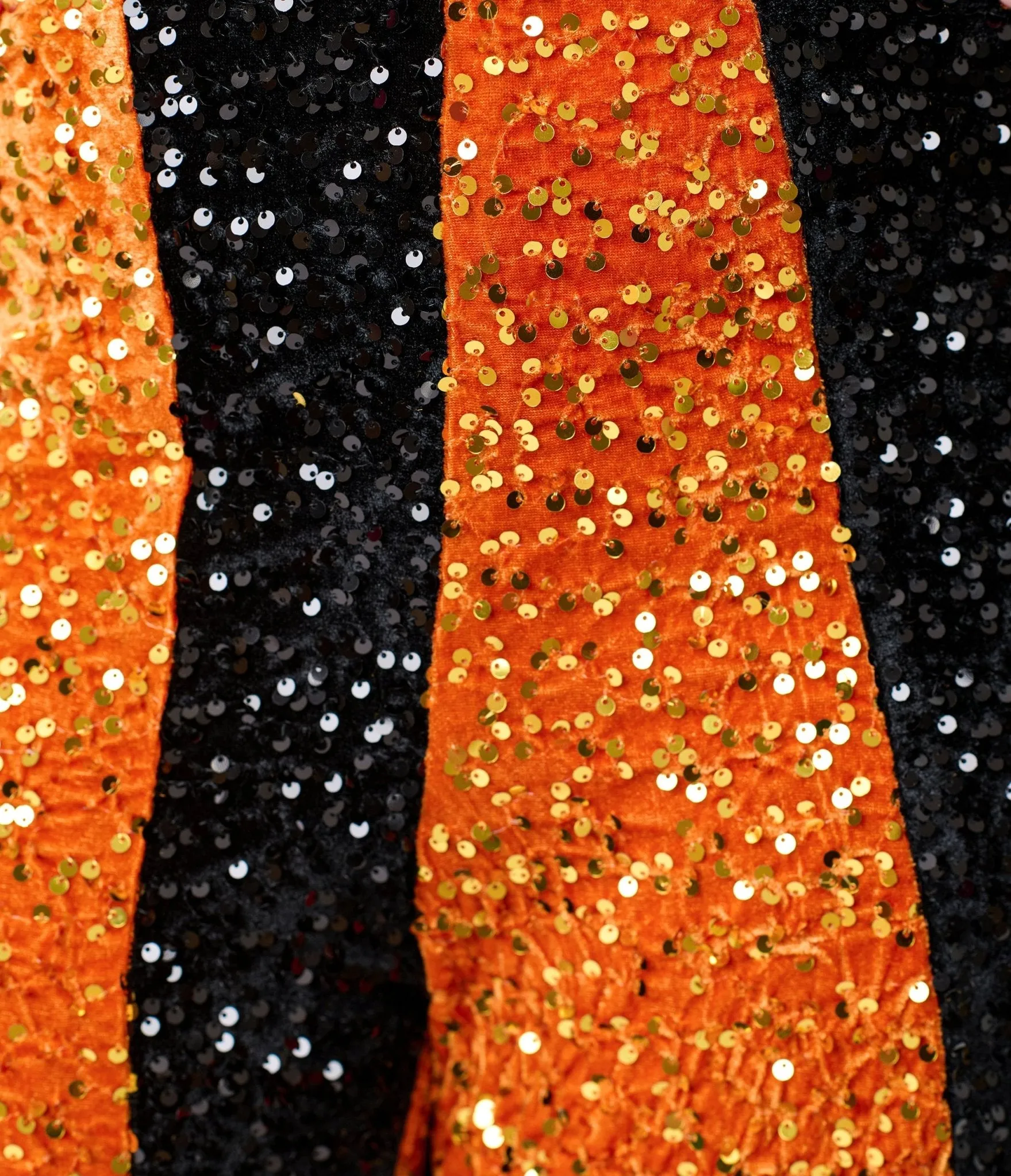 Smak Parlour Plus Size Orange & Silver Sequin Glamour Goddess Jumpsuit sold by Unique Vintage product image thumbnail 5