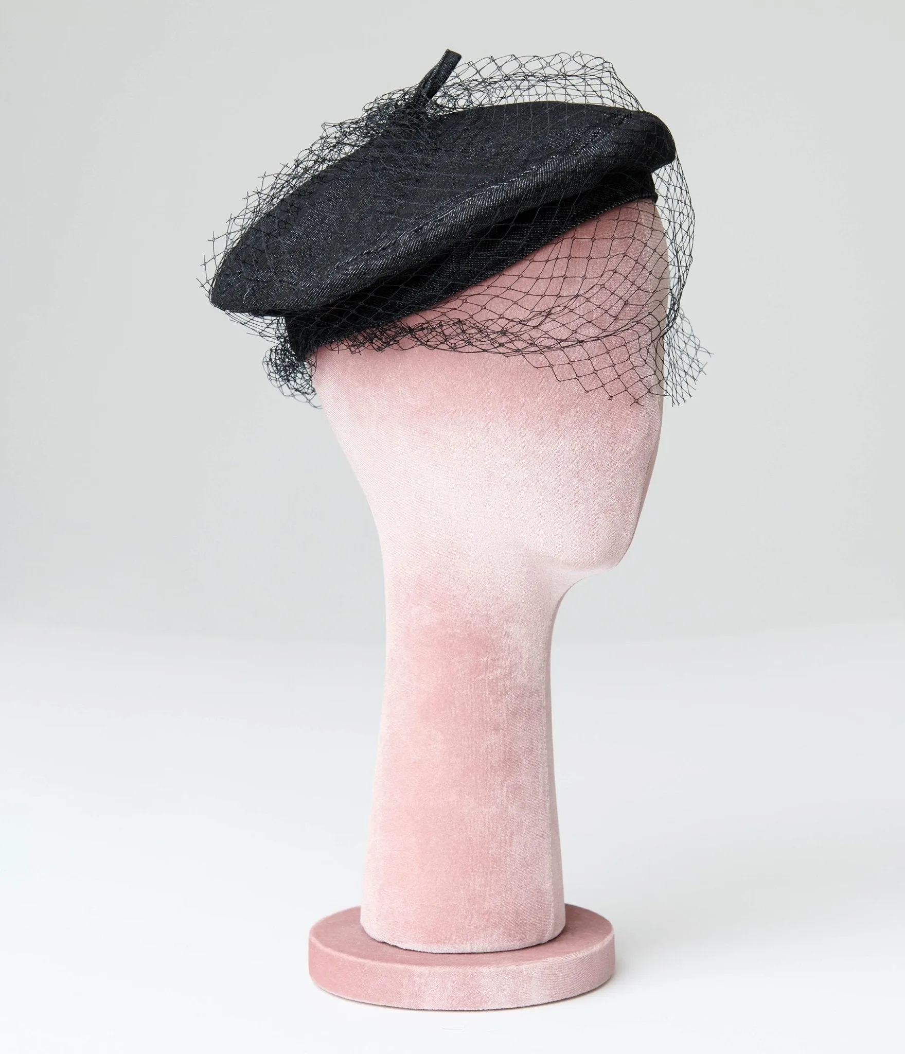 Black Denim Beret sold by Unique Vintage product image thumbnail 2