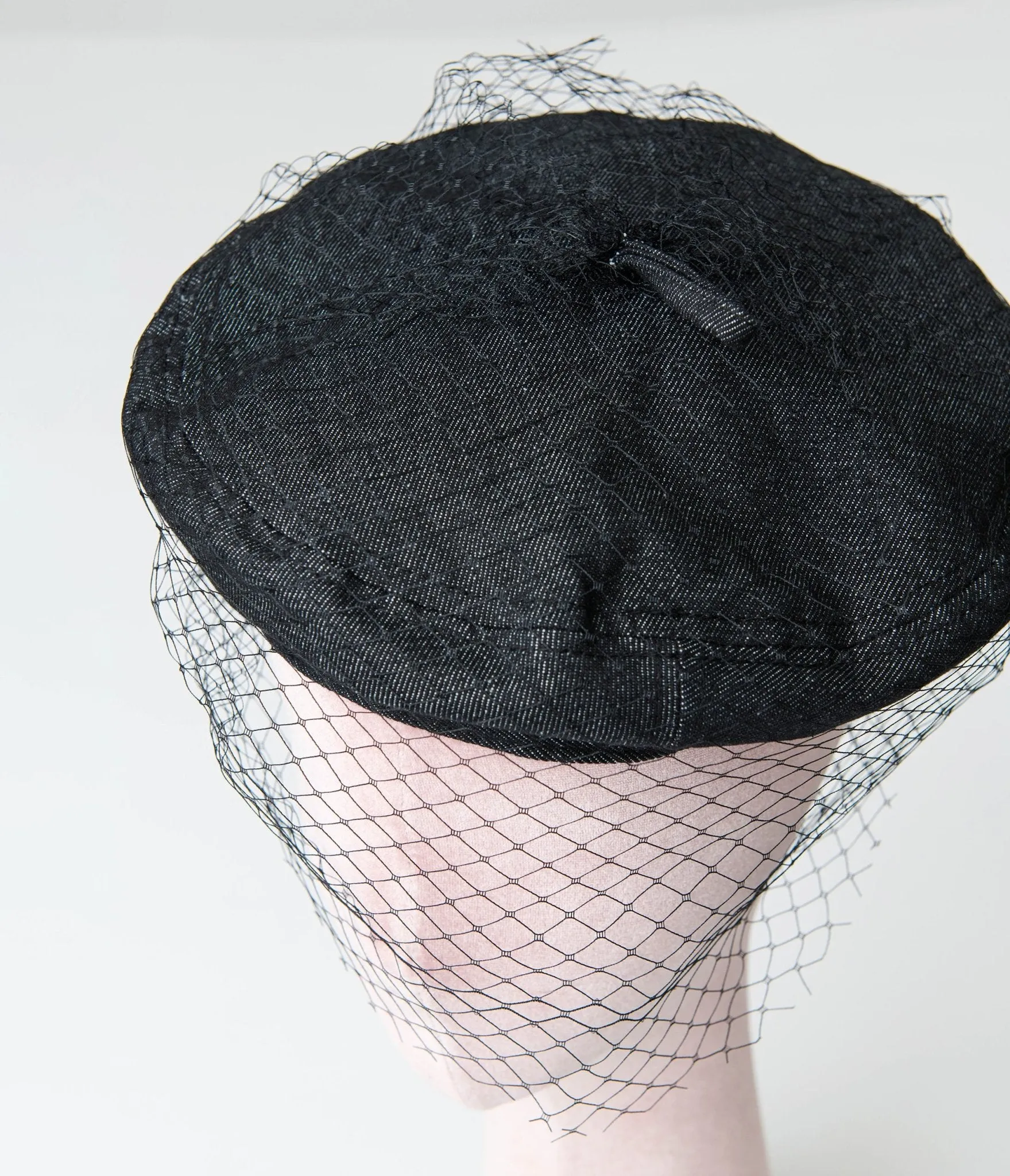 Black Denim Beret sold by Unique Vintage product image thumbnail 3