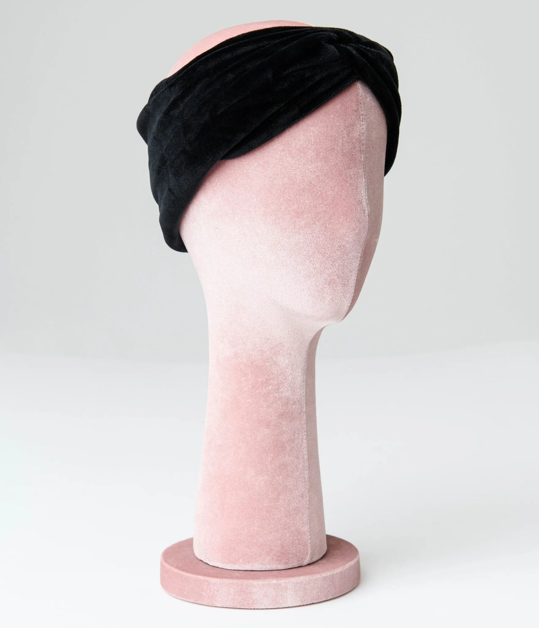 Black Twisted Velvet Headband sold by Unique Vintage