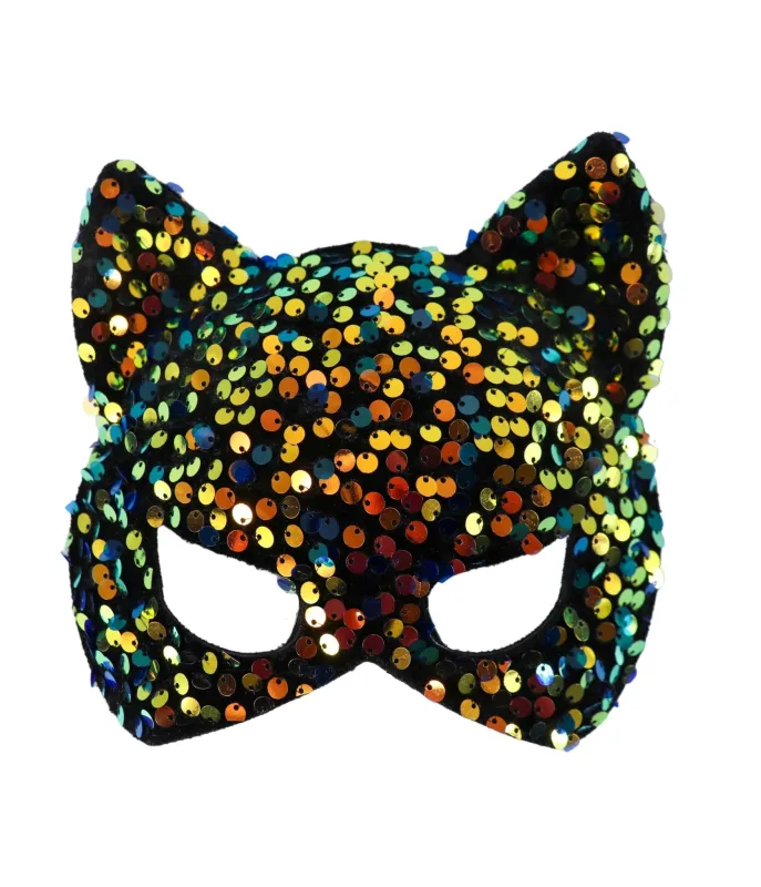 Cat Sequins Mask sold by Unique Vintage