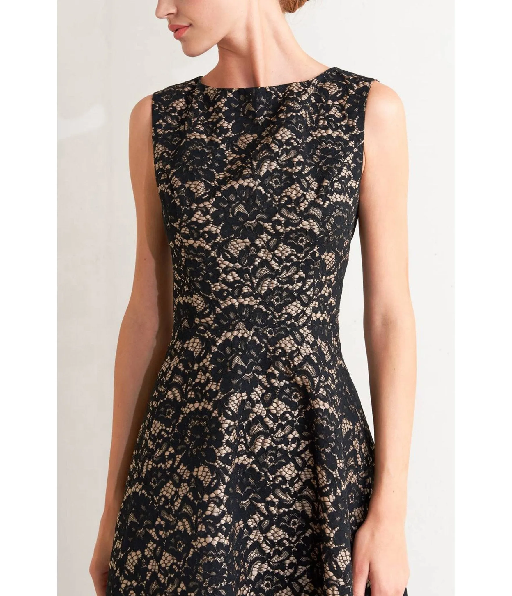 Black Lace Woven Midi Dress sold by Unique Vintage product image thumbnail 5