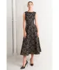 Black Lace Woven Midi Dress sold by Unique Vintage
