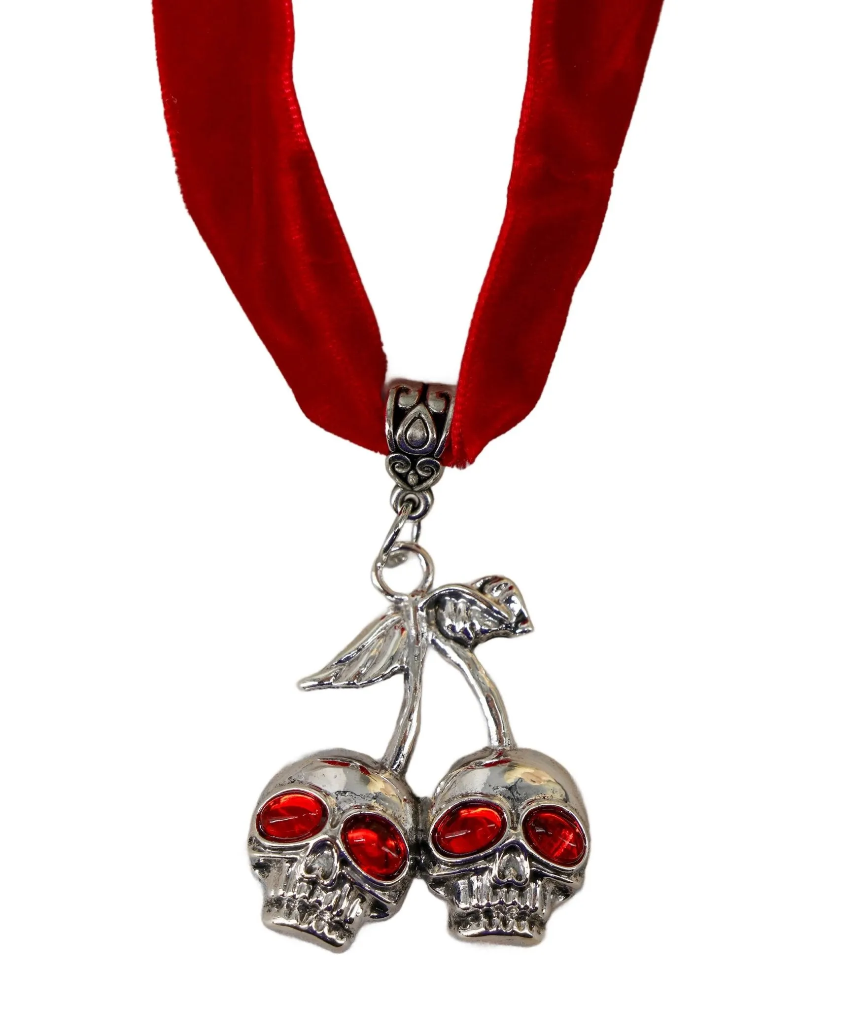 Skull Cherries Red Choker sold by Unique Vintage product image thumbnail 2