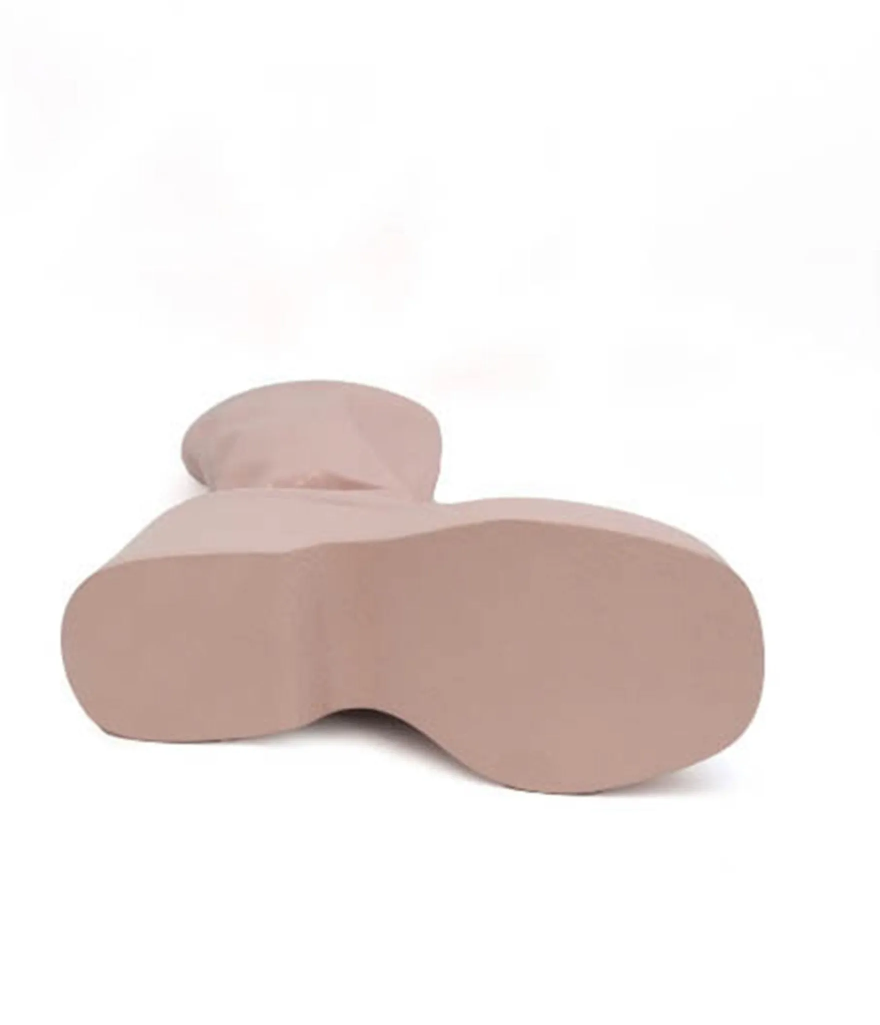 Blush Pink Patent Leatherette Platform Wedge Ankle Booties sold by Unique Vintage product image thumbnail 4