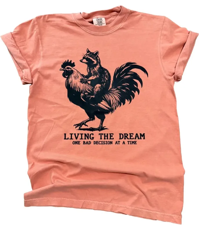 Living the Dream Unisex Graphic Tee sold by Unique Vintage