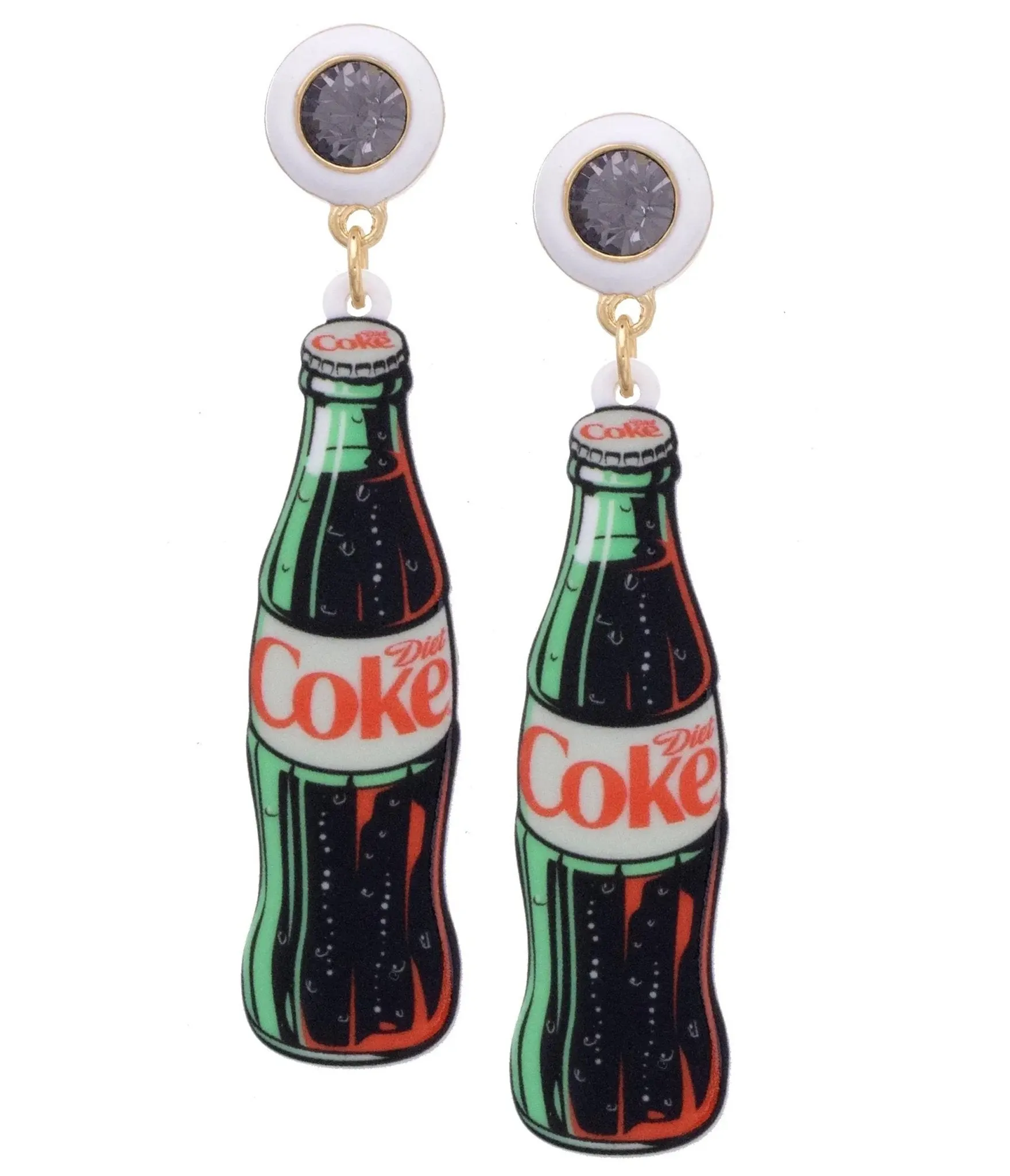 Diet Coke Bottle Earrings sold by Unique Vintage