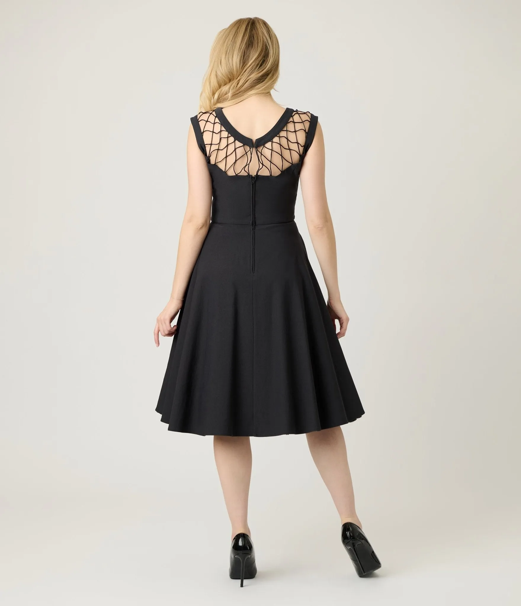 Unique Vintage Black Diamond Cable Swing Dress sold by Unique Vintage product image thumbnail 2