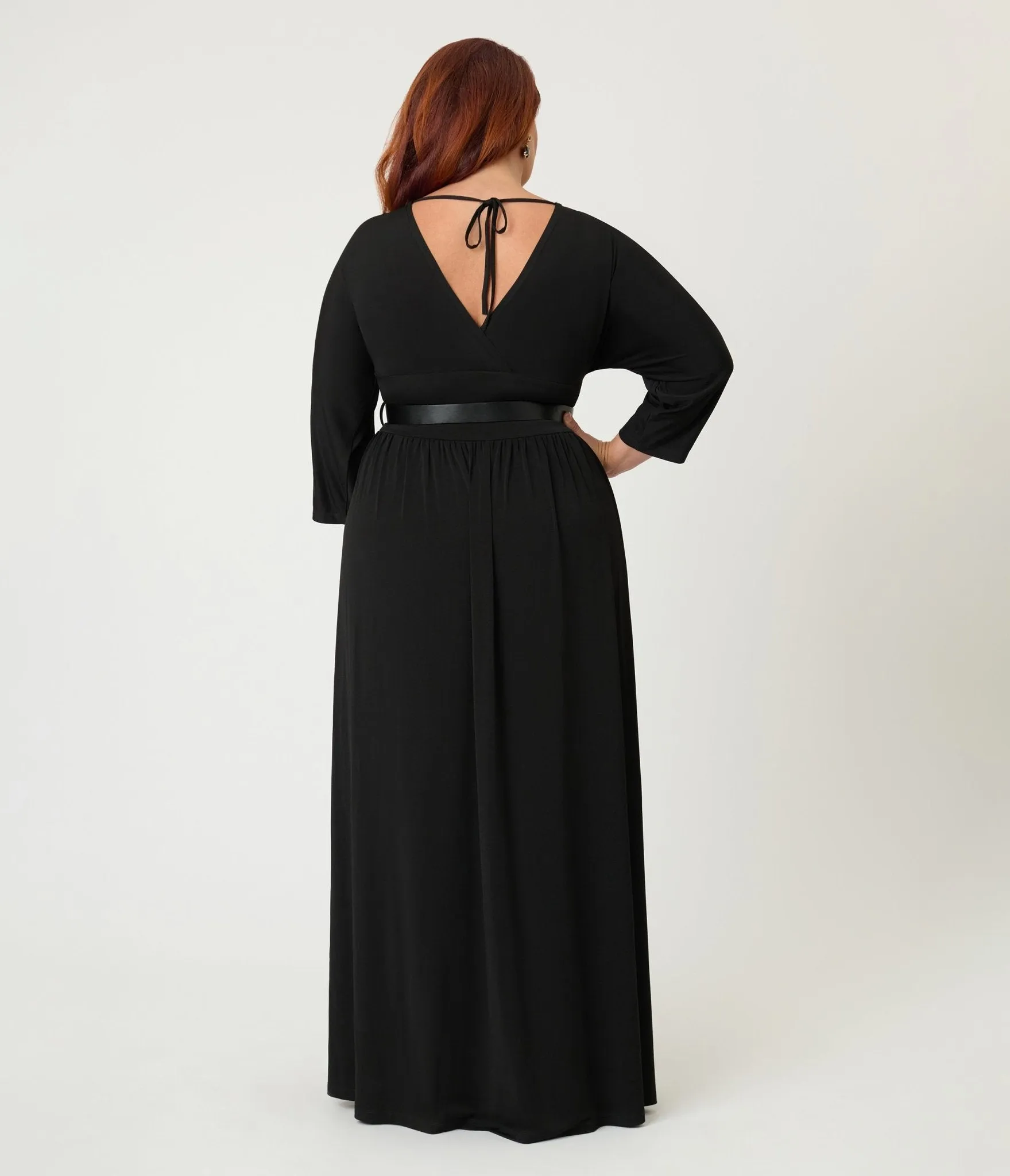 Unique Vintage Plus Size Black Batwing Sleeve Maxi Dress sold by Unique Vintage product image thumbnail 2