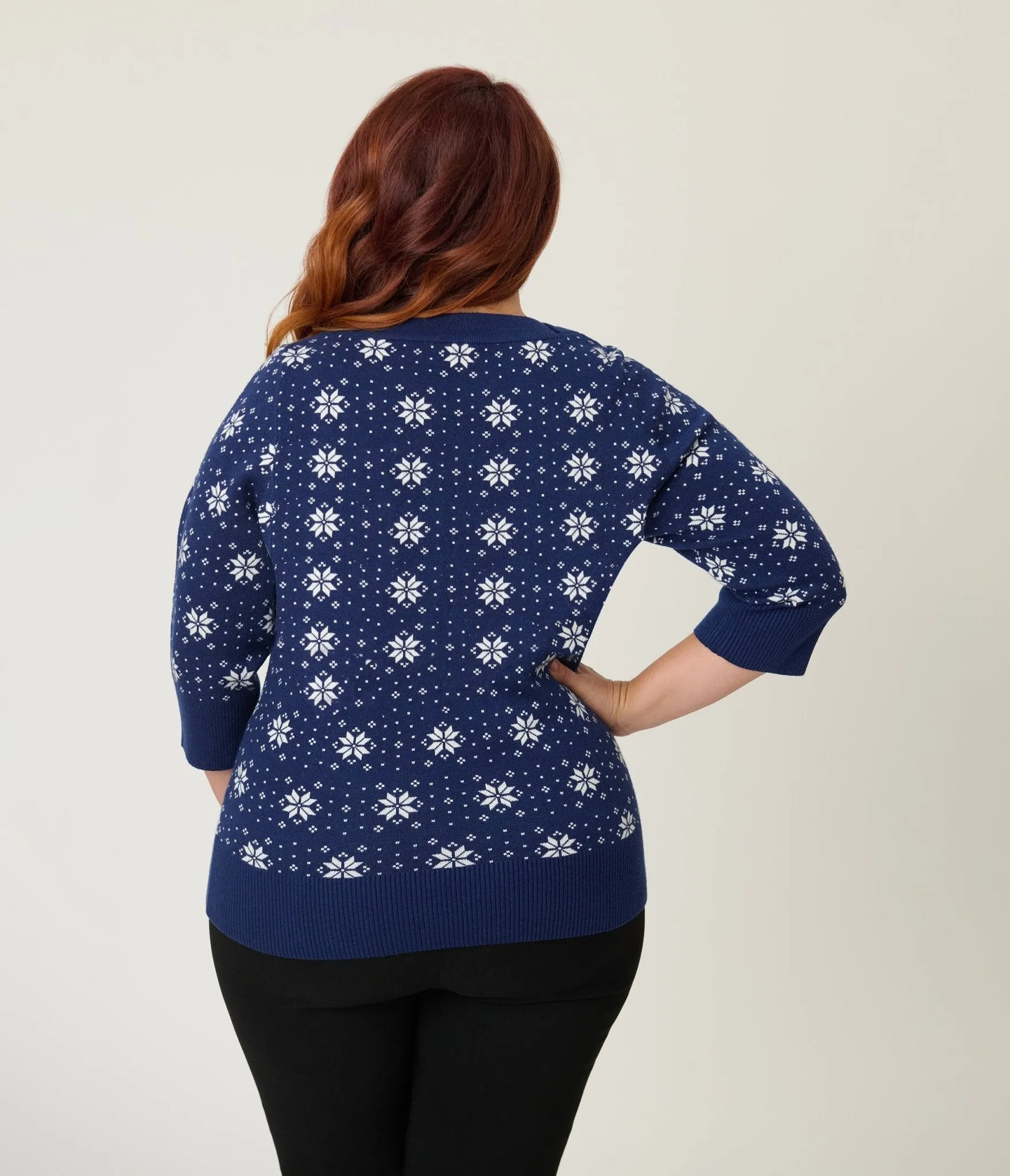 Disney's Frozen Collection by Unique Vintage Plus Size Elsa & Anna Fair Isle Minou Sweater sold by Unique Vintage product image thumbnail 2
