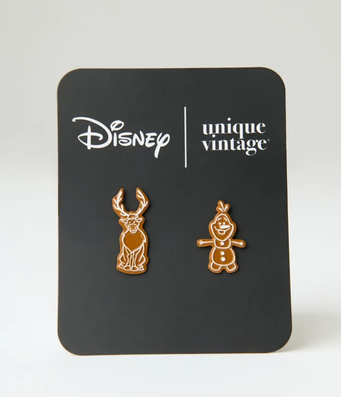 Disney's Frozen Collection by Unique Vintage Sven & Olaf Cookie Enamel Pin sold by Unique Vintage