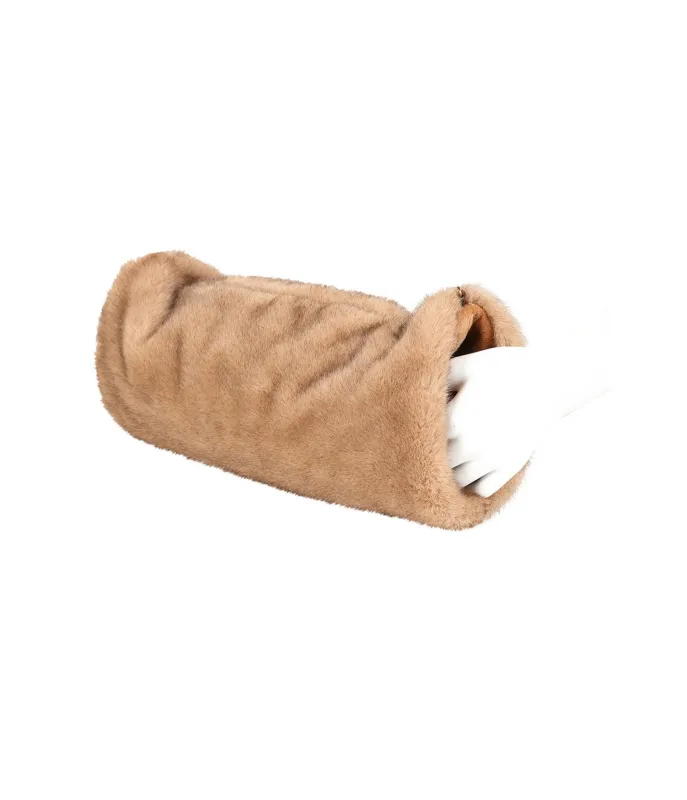 Banned Brown Faux Fur Muff Handbag sold by Unique Vintage