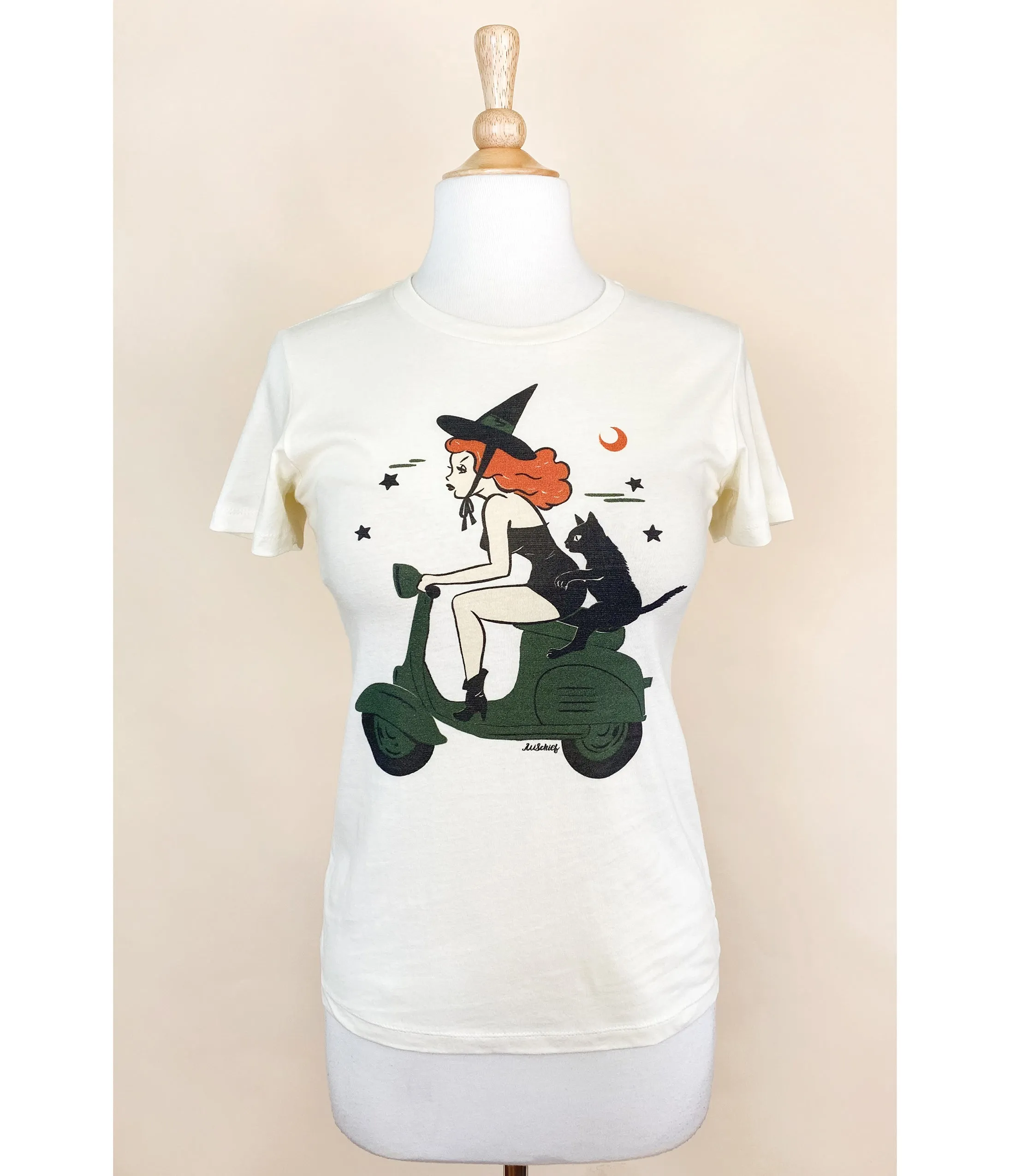 Witchy A-Go-Go Fitted Graphic Tee sold by Unique Vintage product image thumbnail 3