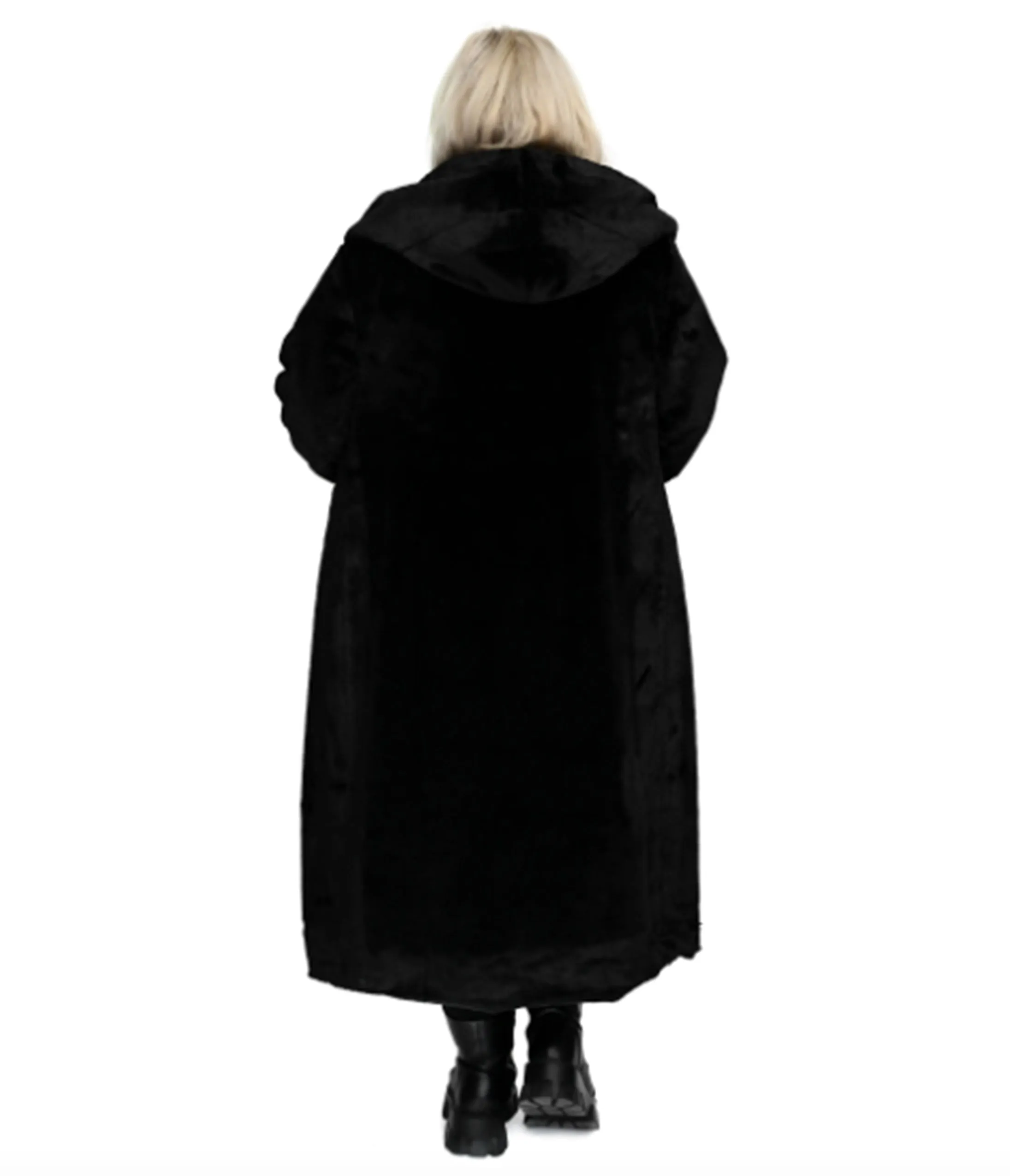 Foxblood Plus Size Black Faux Fur Thora Coat sold by Unique Vintage product image thumbnail 2