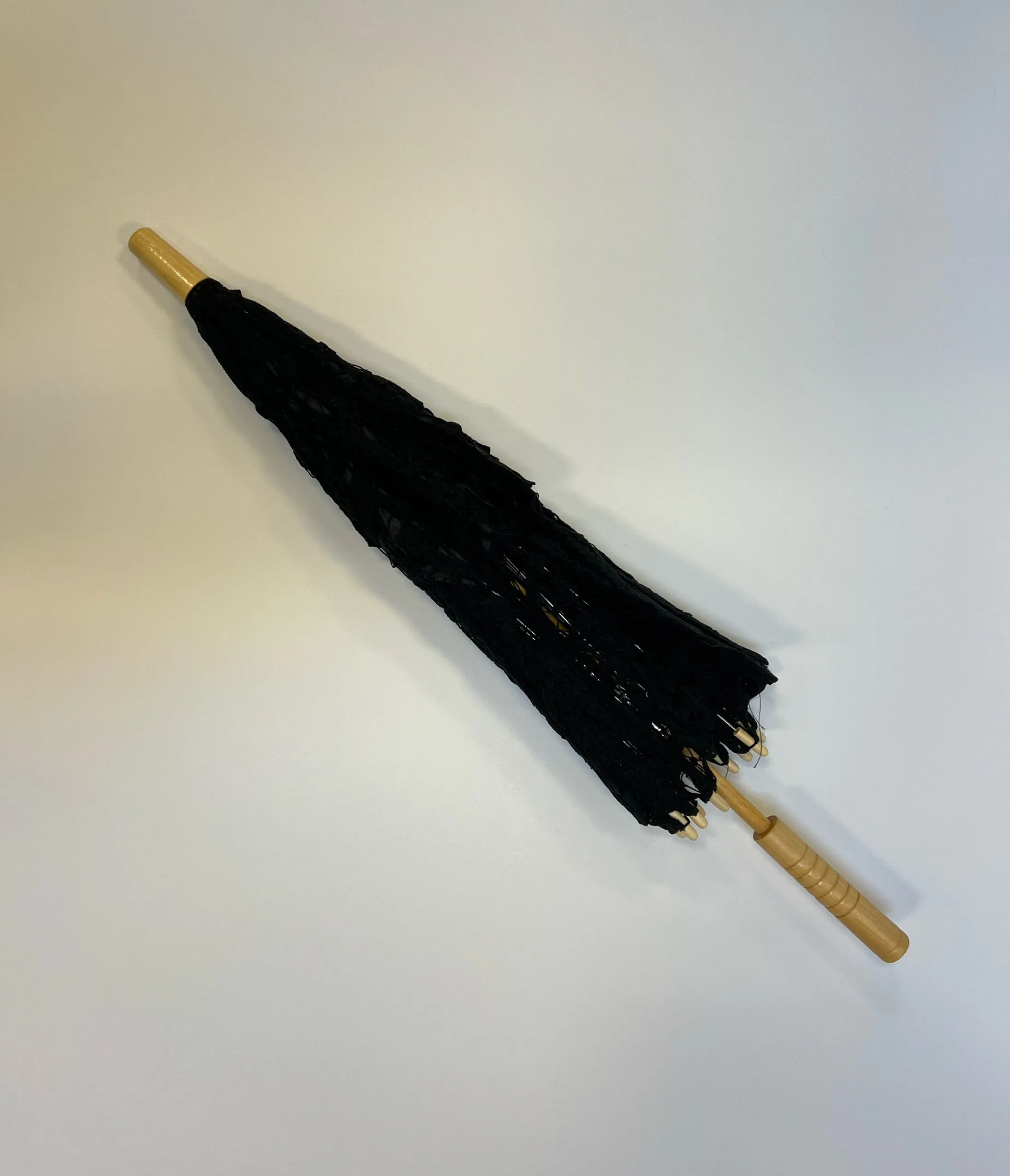 Black Battenburg Parasol sold by Unique Vintage product image thumbnail 4