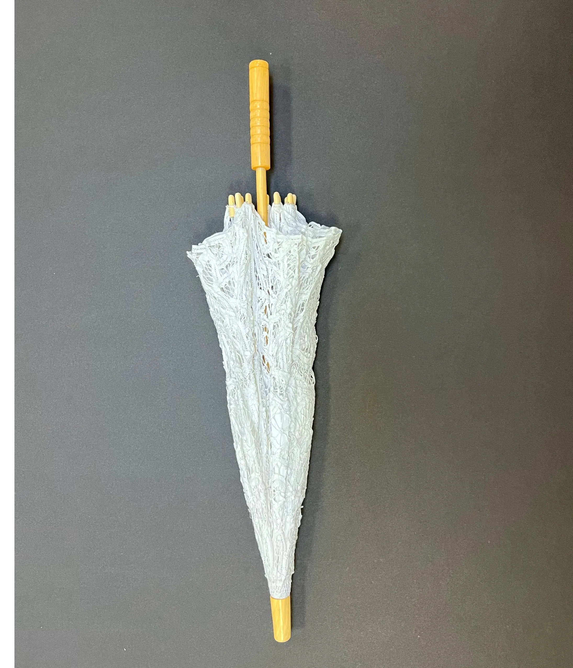 White Battenburg Parasol sold by Unique Vintage product image thumbnail 5