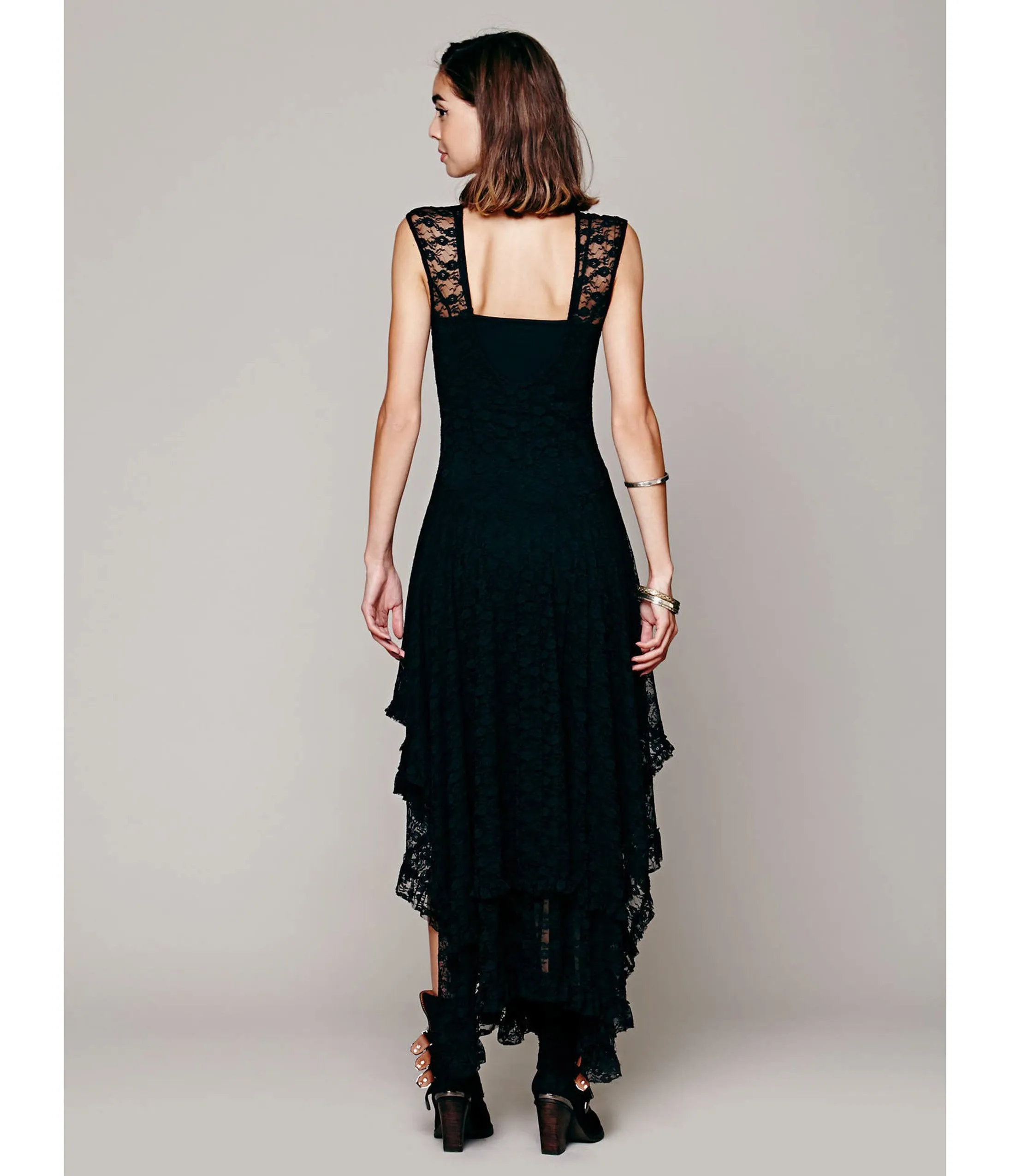 Black Sheer Lace Stevie Dress sold by Unique Vintage product image thumbnail 2