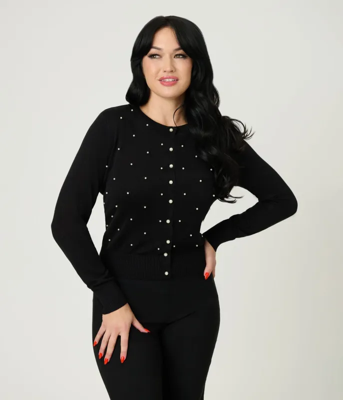 Royal Monk Black Pearl Cardigan sold by Unique Vintage