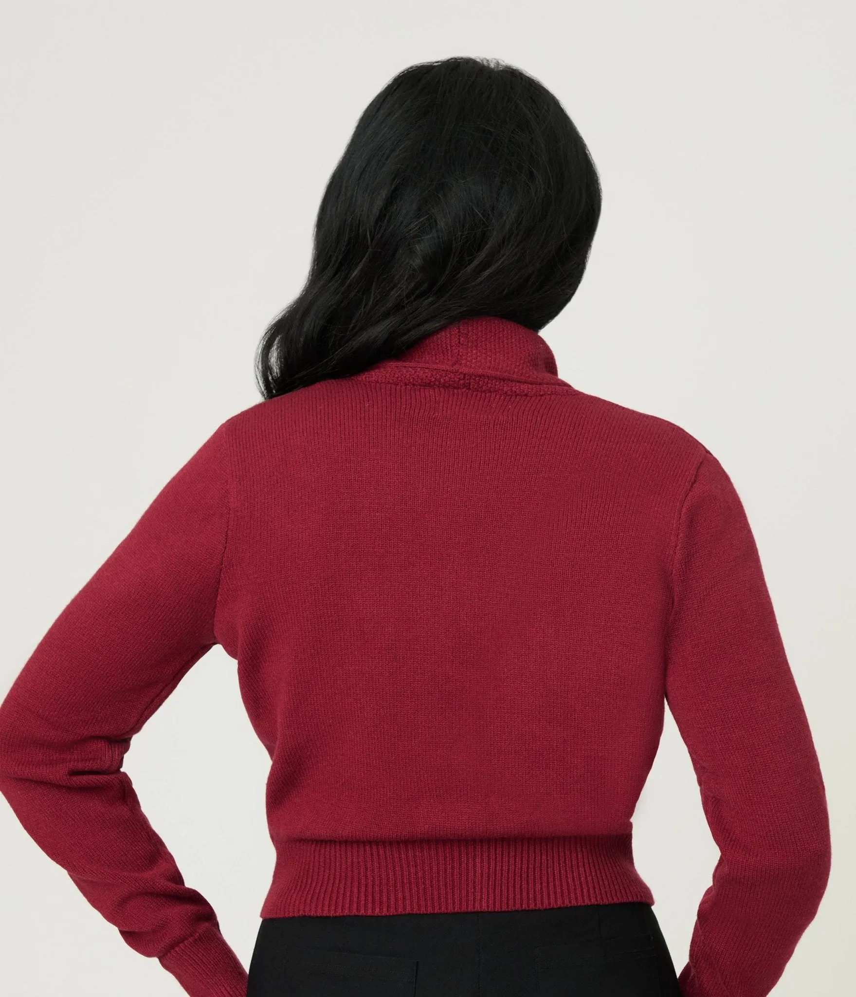 Royal Monk Burgundy Cardigan sold by Unique Vintage product image thumbnail 2