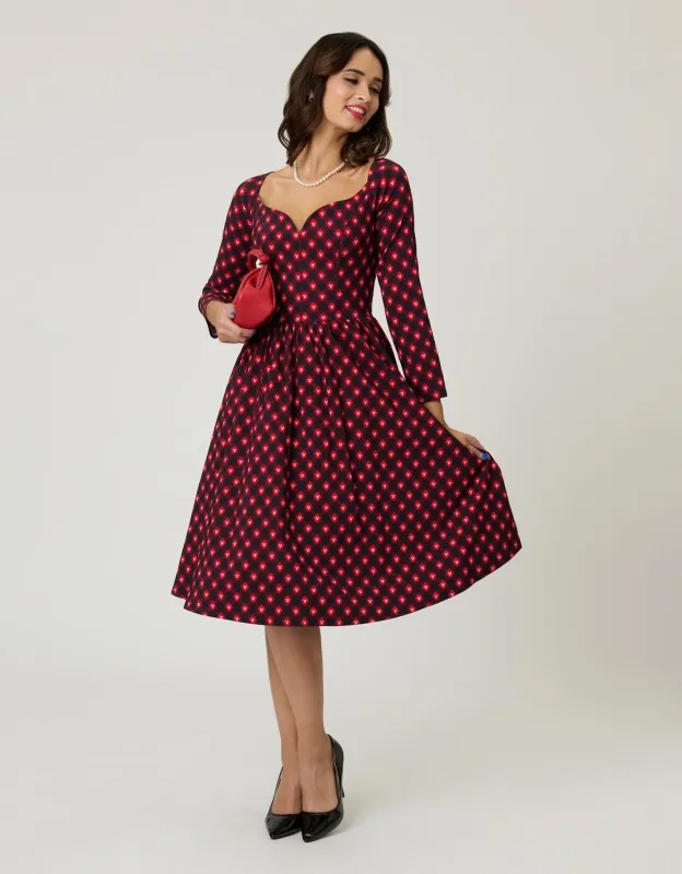 Disney Holiday Collection by Unique Vintage Red Mickey Plaid Swing Dress sold by Unique Vintage