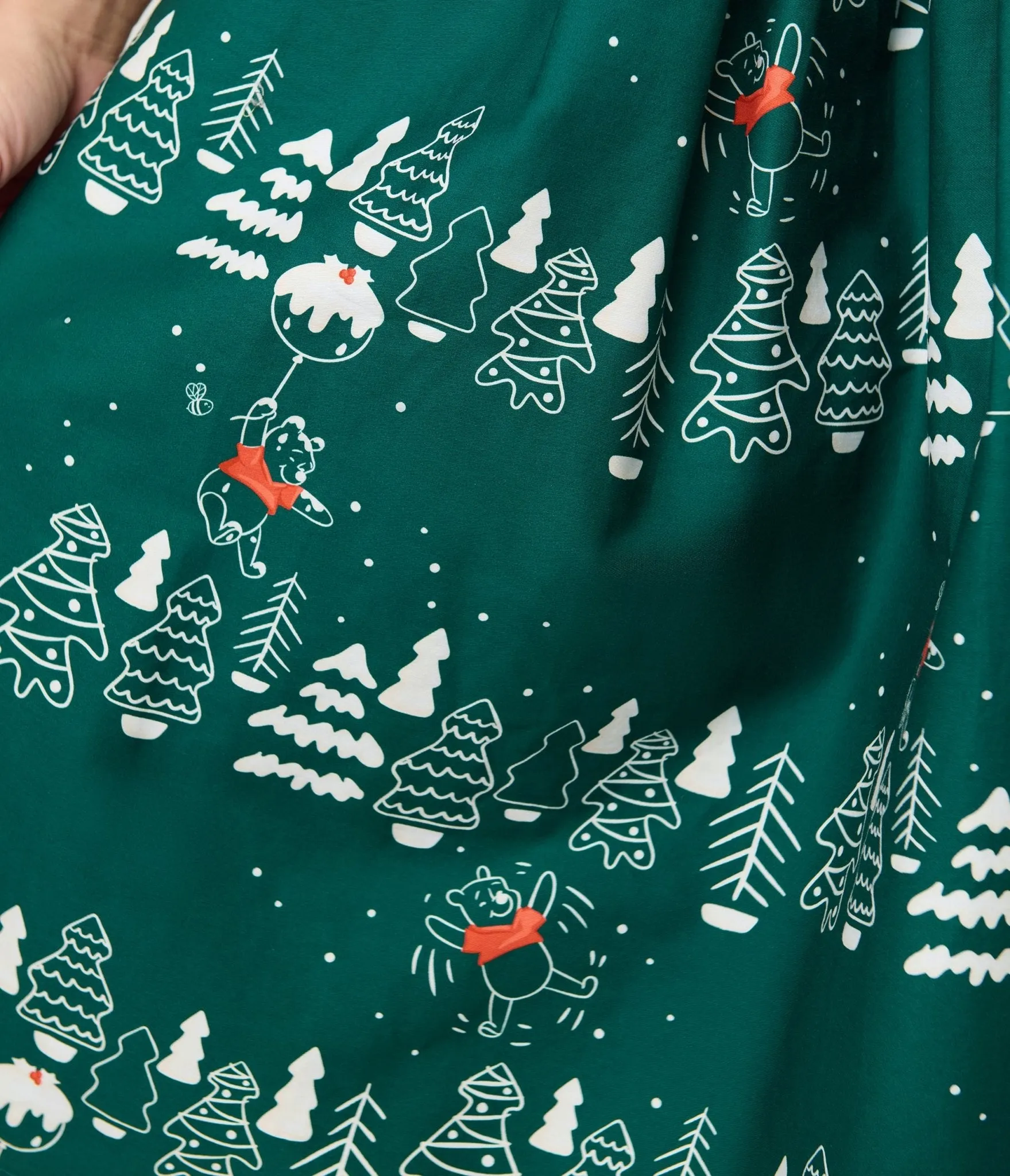 Disney Holiday Collection by Unique Vintage Winnie The Pooh Belted Alexis Swing Dress sold by Unique Vintage product image thumbnail 5